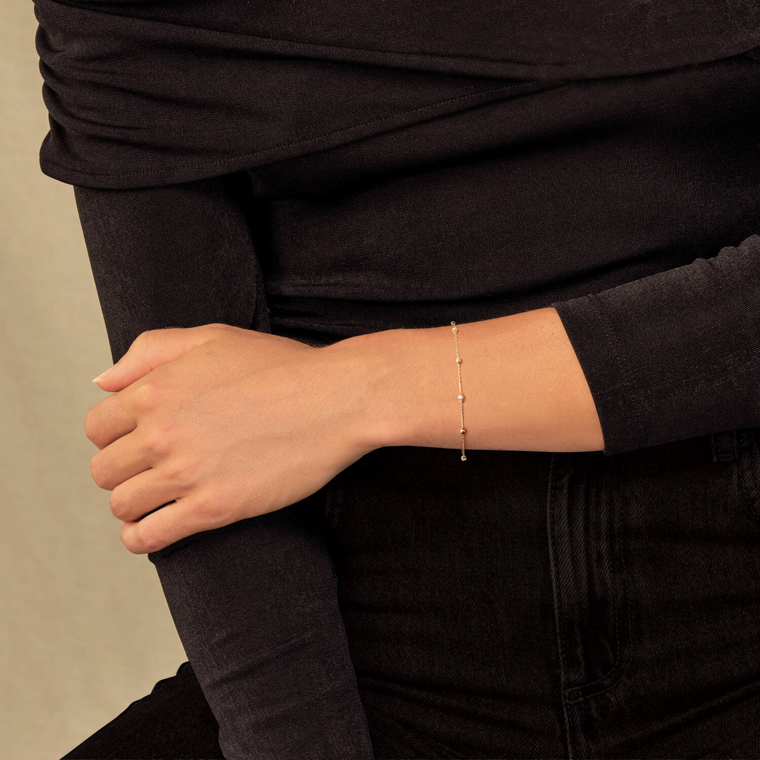  Link bracelets - Anchor - 3mm - 19cm