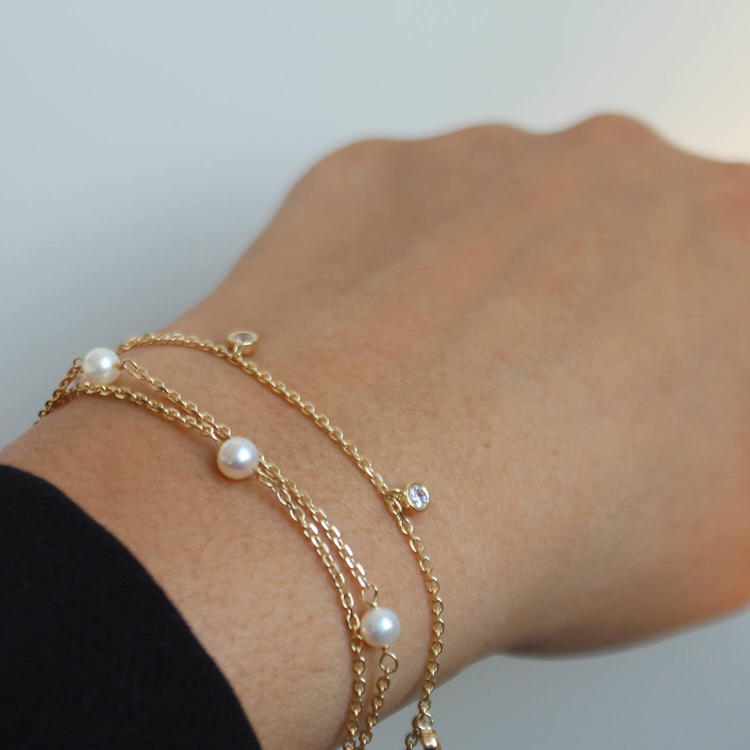  Gliederarmbänder - Anker - Rund - 3mm - 19cm