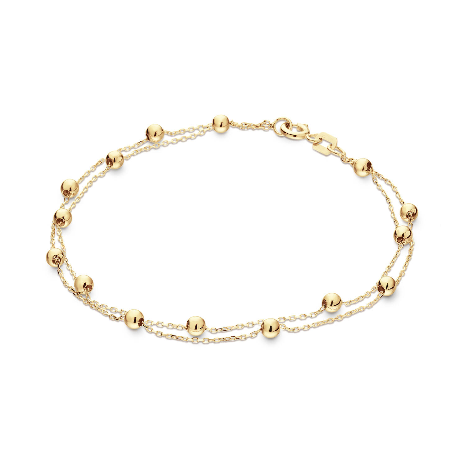  Gliederarmbänder - Anker - Bolletjes - 3mm - 19cm