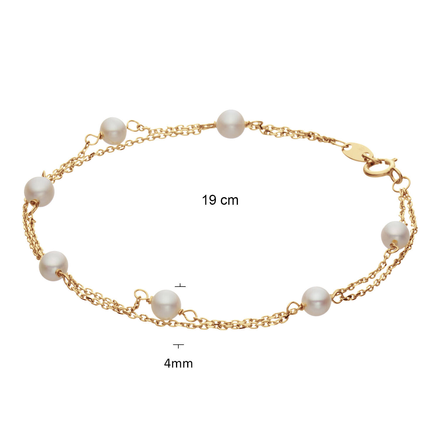  Gliederarmbänder - Anker - Rund - 4mm
