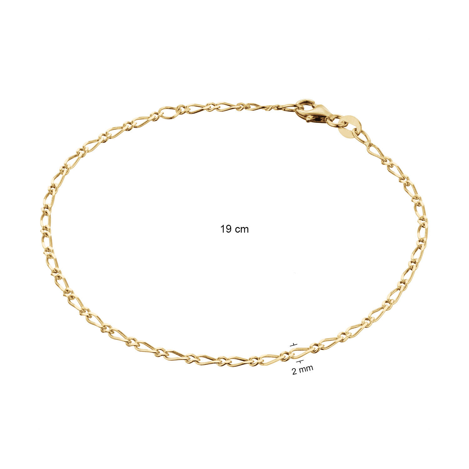  Link bracelets - Anchor - 19cm