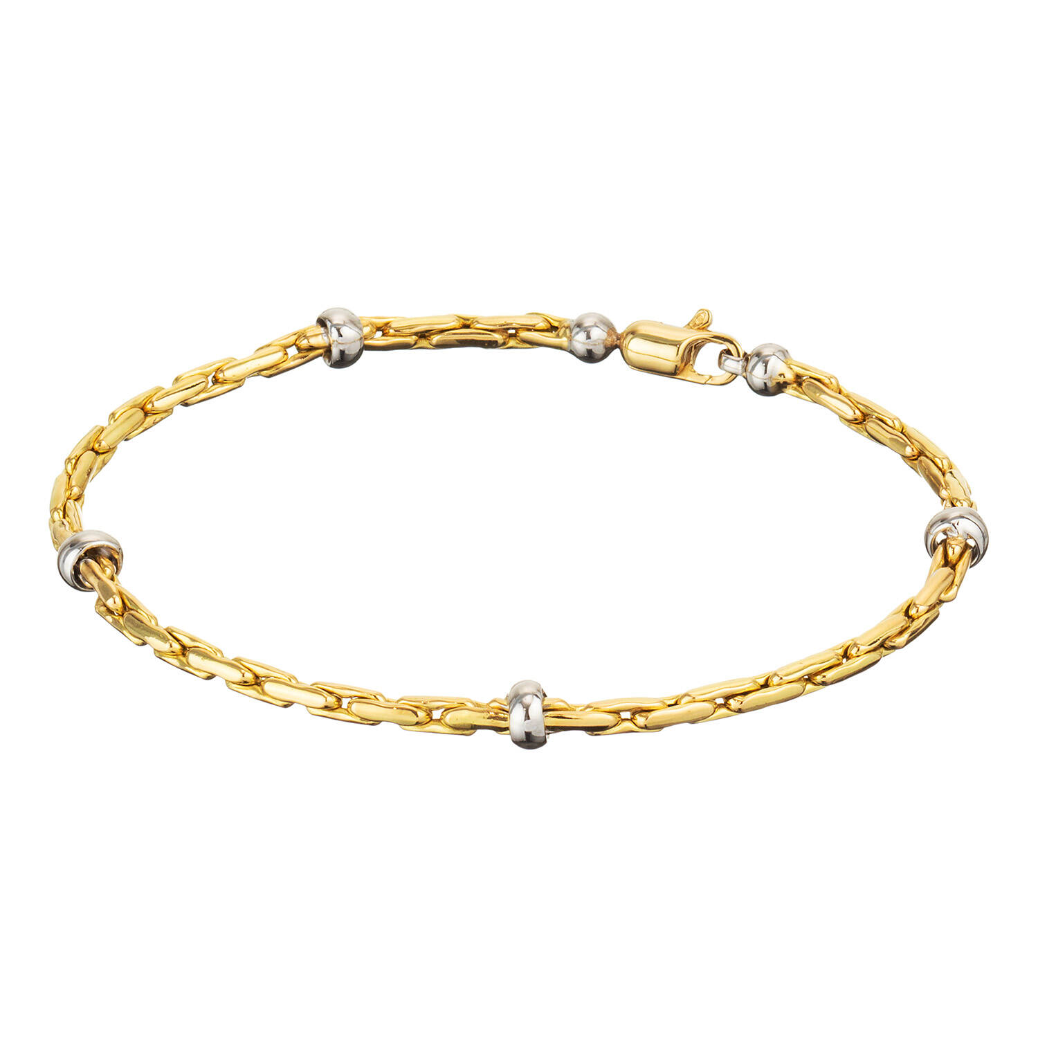  Schakelarmband - Elegant Strength - Palmier, Vossenstaart - Rond - 3mm - 19cm