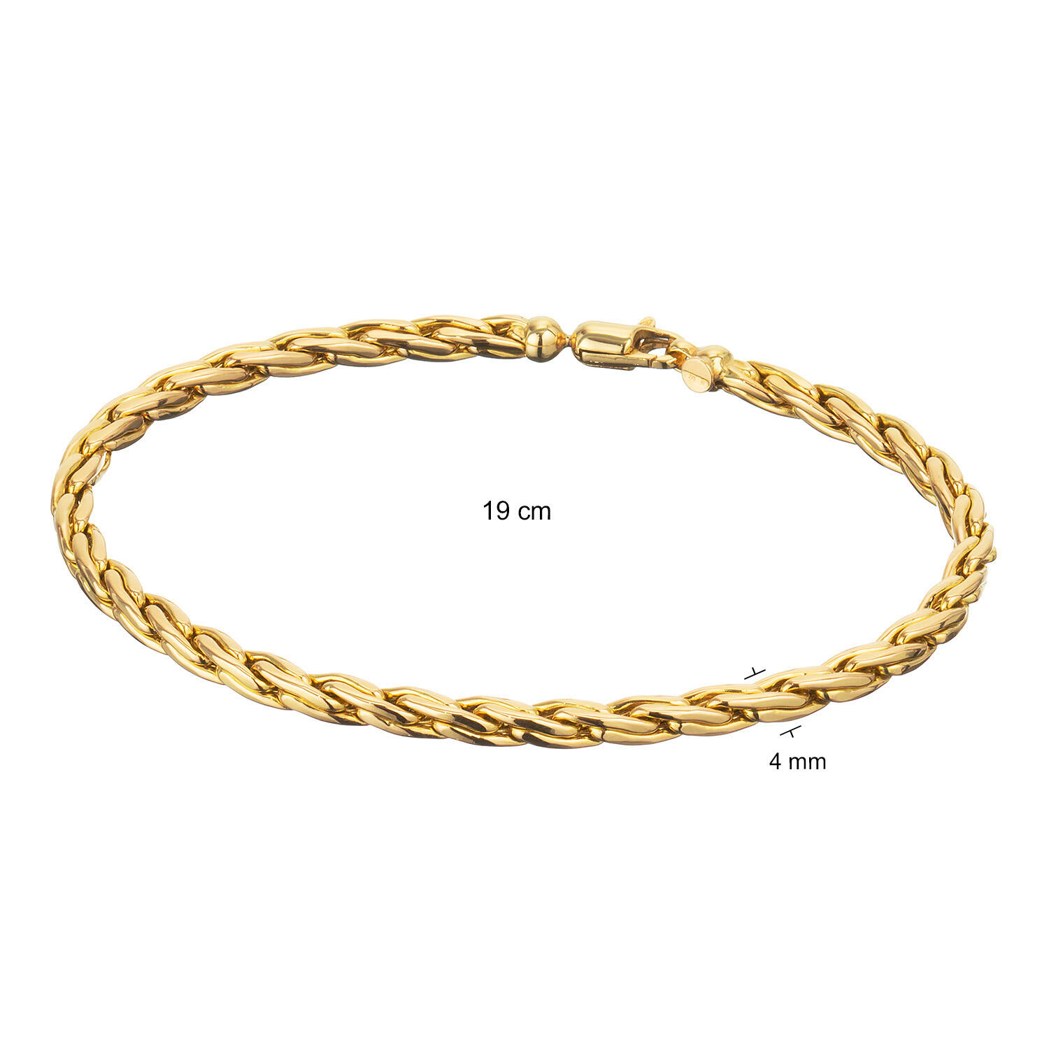  Schakelarmband - Elegant Strength - Fantasieschakel - Rond - 4mm - 19cm