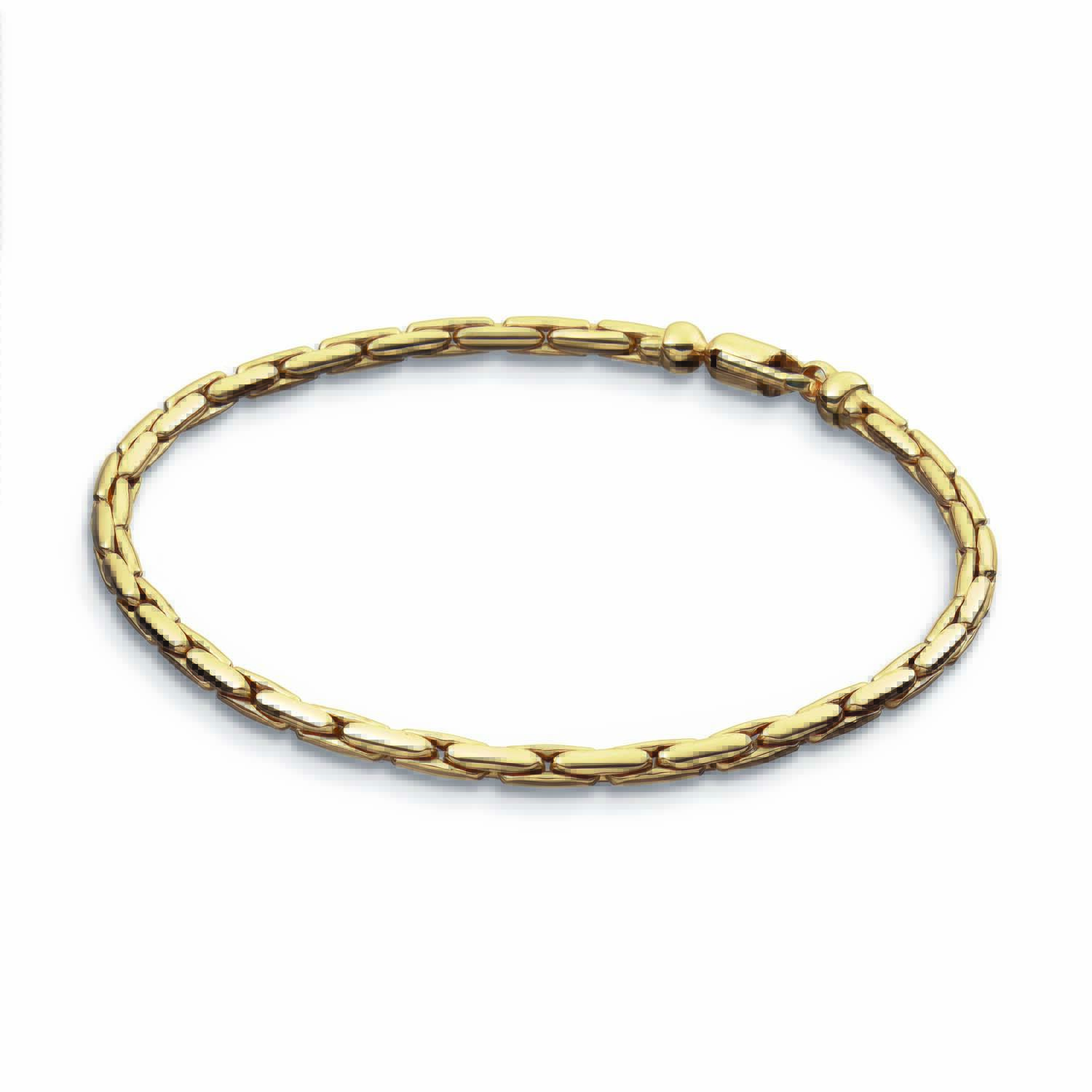  Link bracelets - Elegant Strength - Anchor - 3mm - 19cm