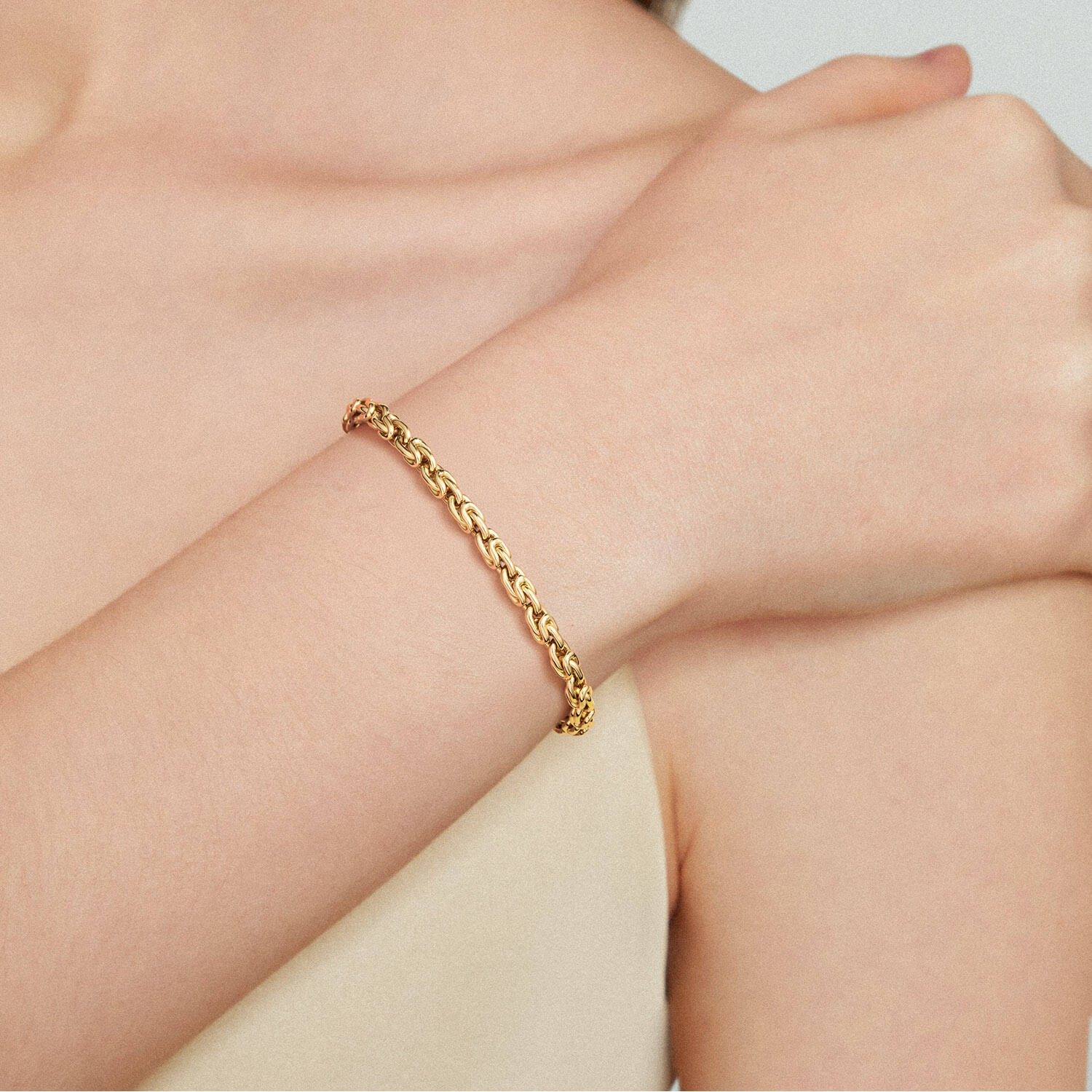  Link bracelets - Elegant Strength - Kings link - 4mm - 19cm