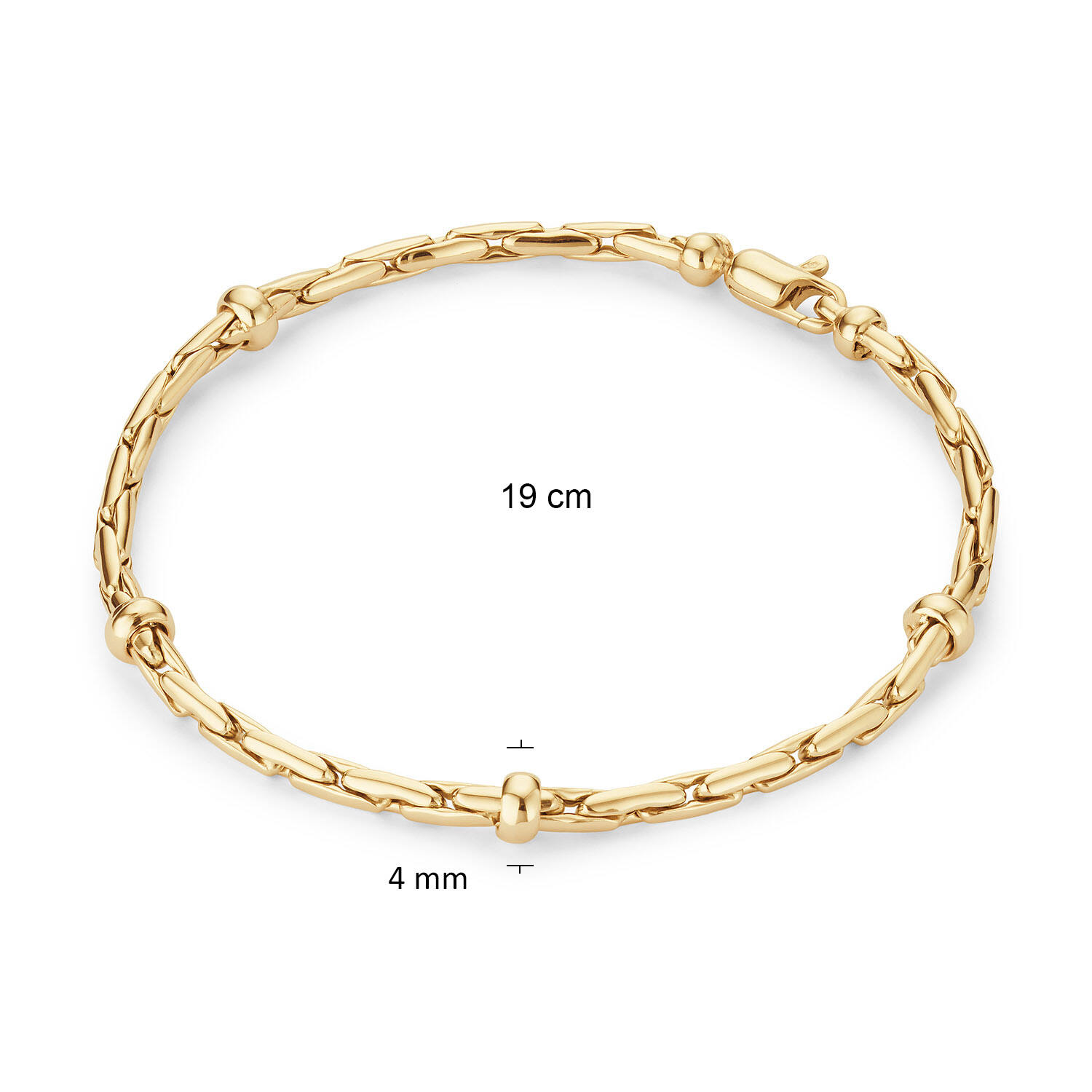  Schakelarmband - Elegant Strength - Fantasieschakel - 4mm - 19cm