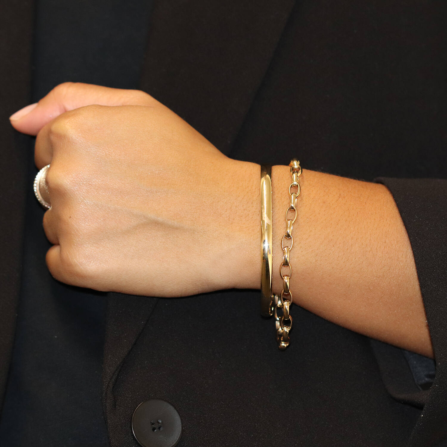 Bangle - Golden Armour Bangles - Scharnier - Ovaal - 5mm - Ø 60mm