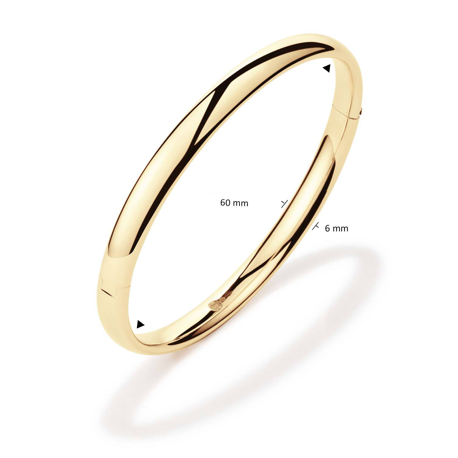  Armreifen - Golden Armour Bangles - Oval - 6mm - Ø 60mm