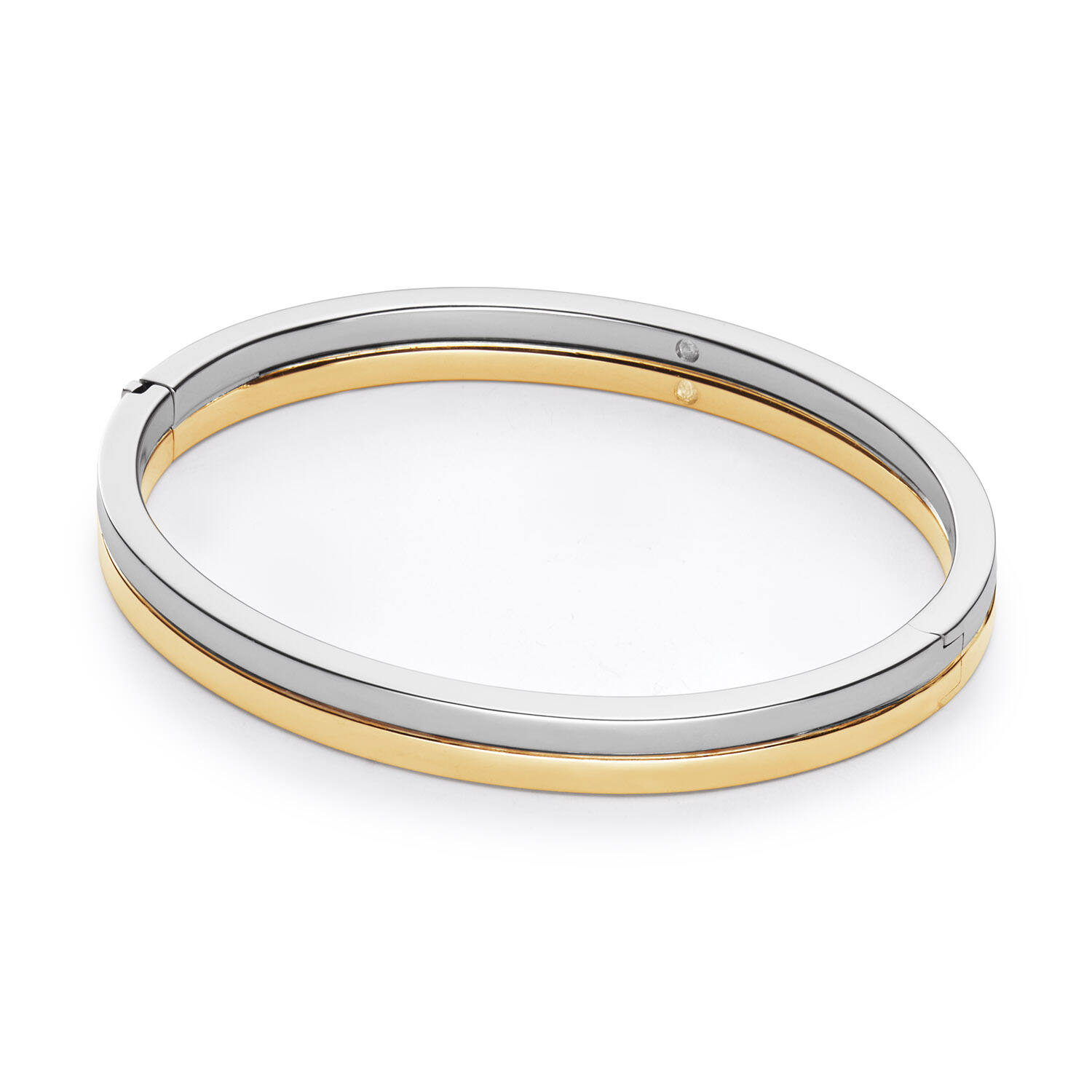  Bracelets - Golden Armour Bangles - 6mm - Ø Medium (60 mm)
