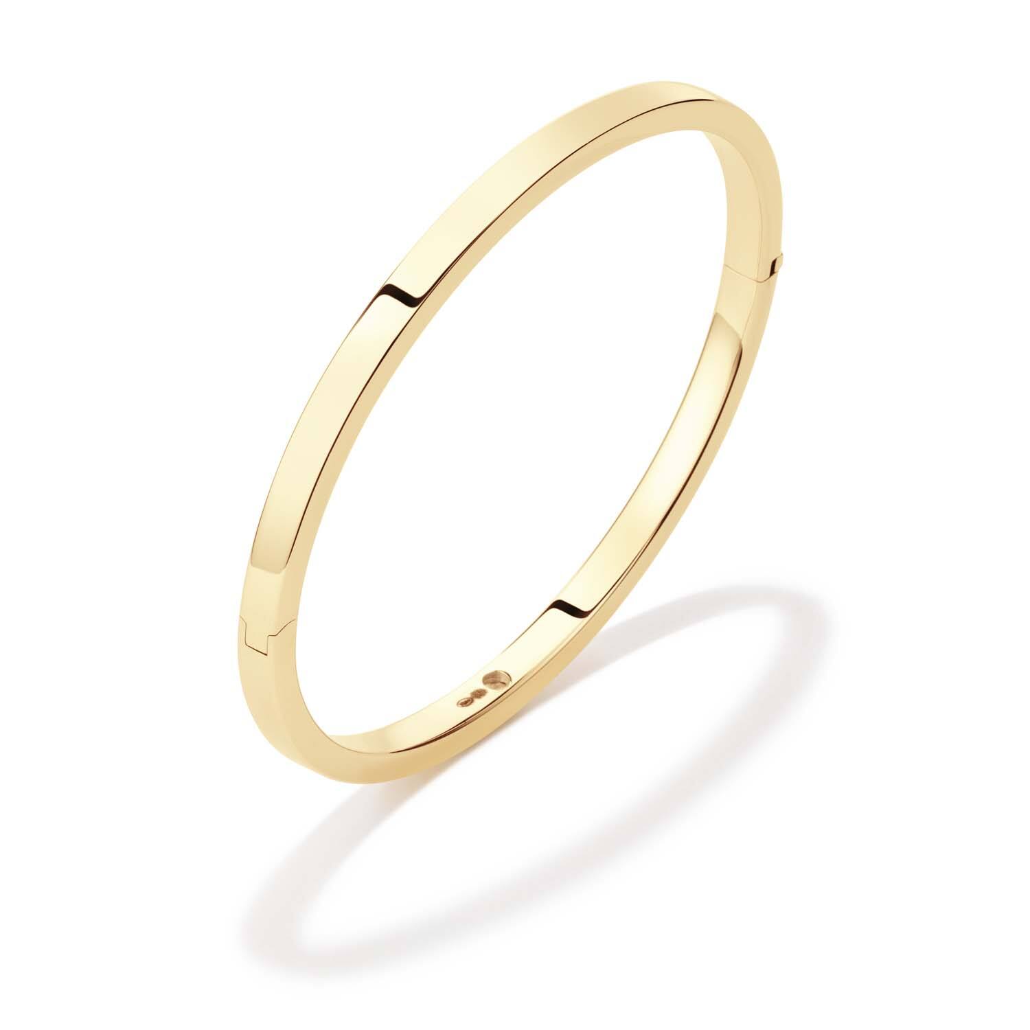  Armreifen - Golden Armour Bangles - Quadrat - 4mm - Ø 60mm