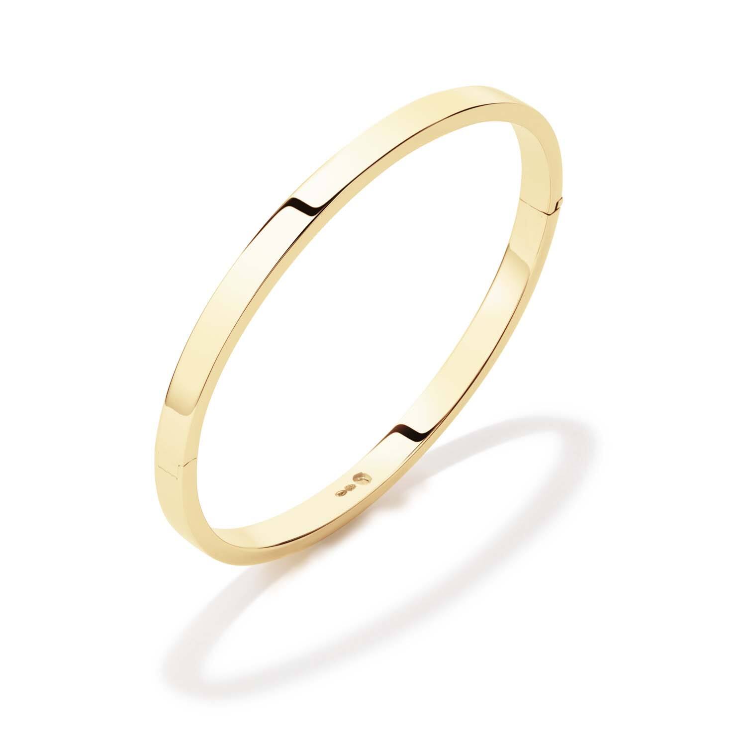  Bracelets - Golden Armour Bangles - Carré - 4mm - Ø 62mm