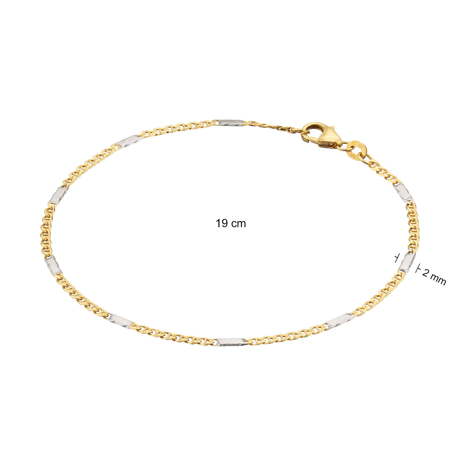  Gliederarmbänder - Fantasieglied - 1.9mm - 19cm
