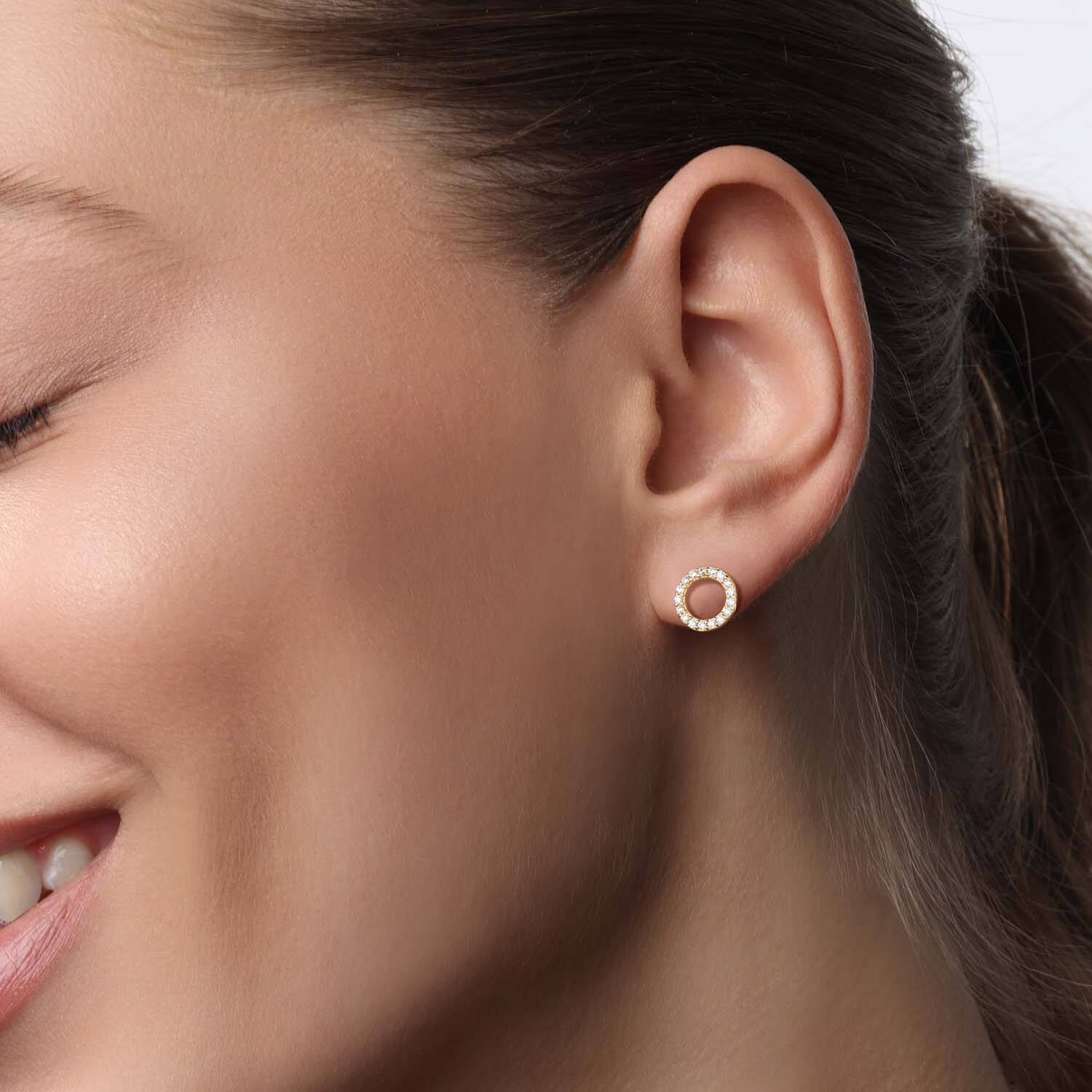  Boucles d'oreilles à puces Zircone - 