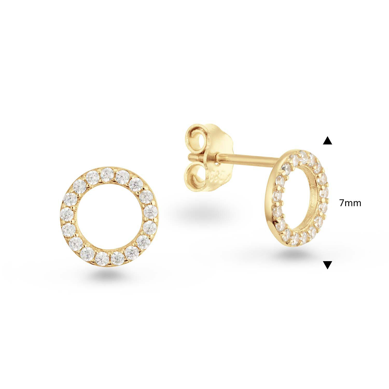  Boucles d'oreilles à puces Zircone - 