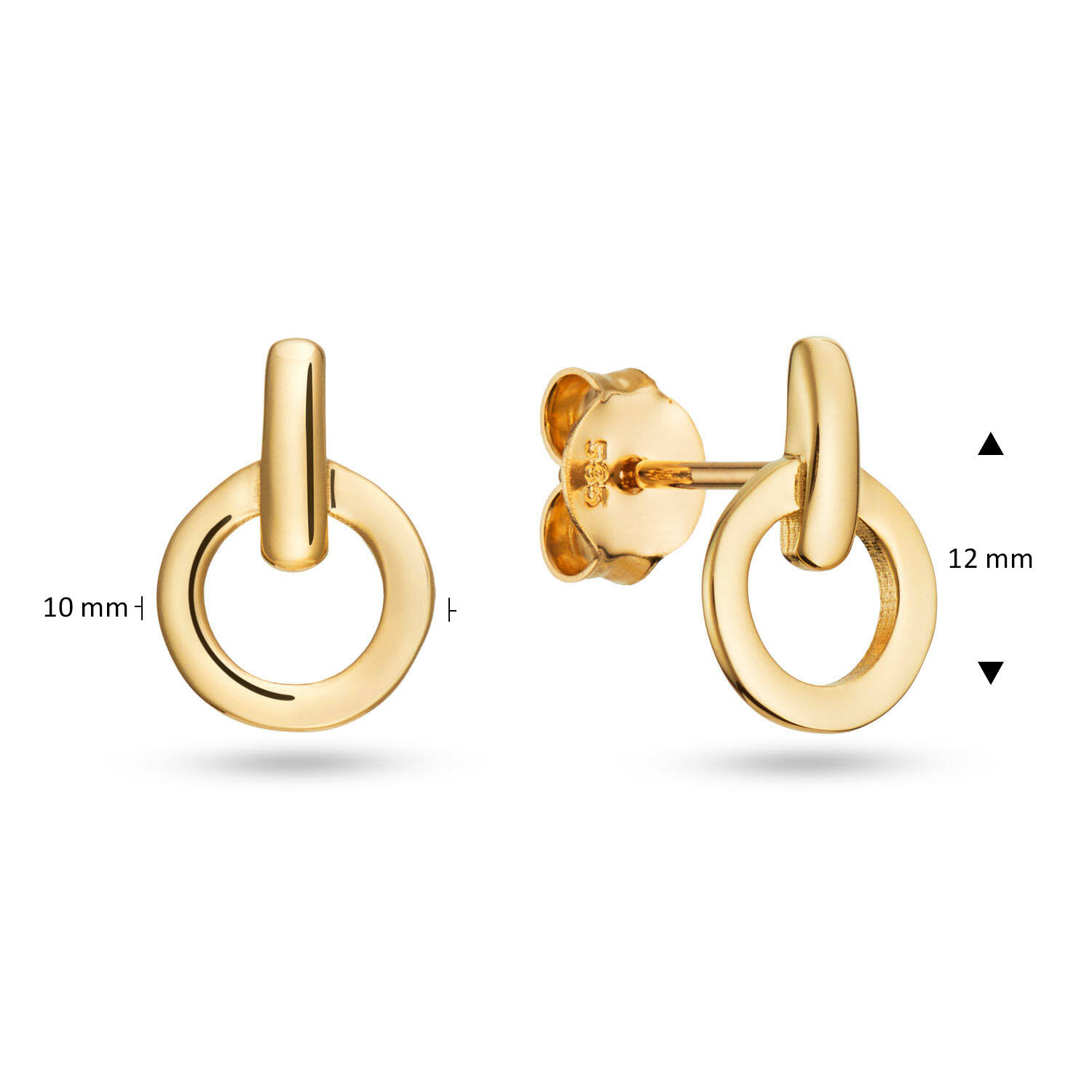  Boucles d'oreilles à puces - Rond