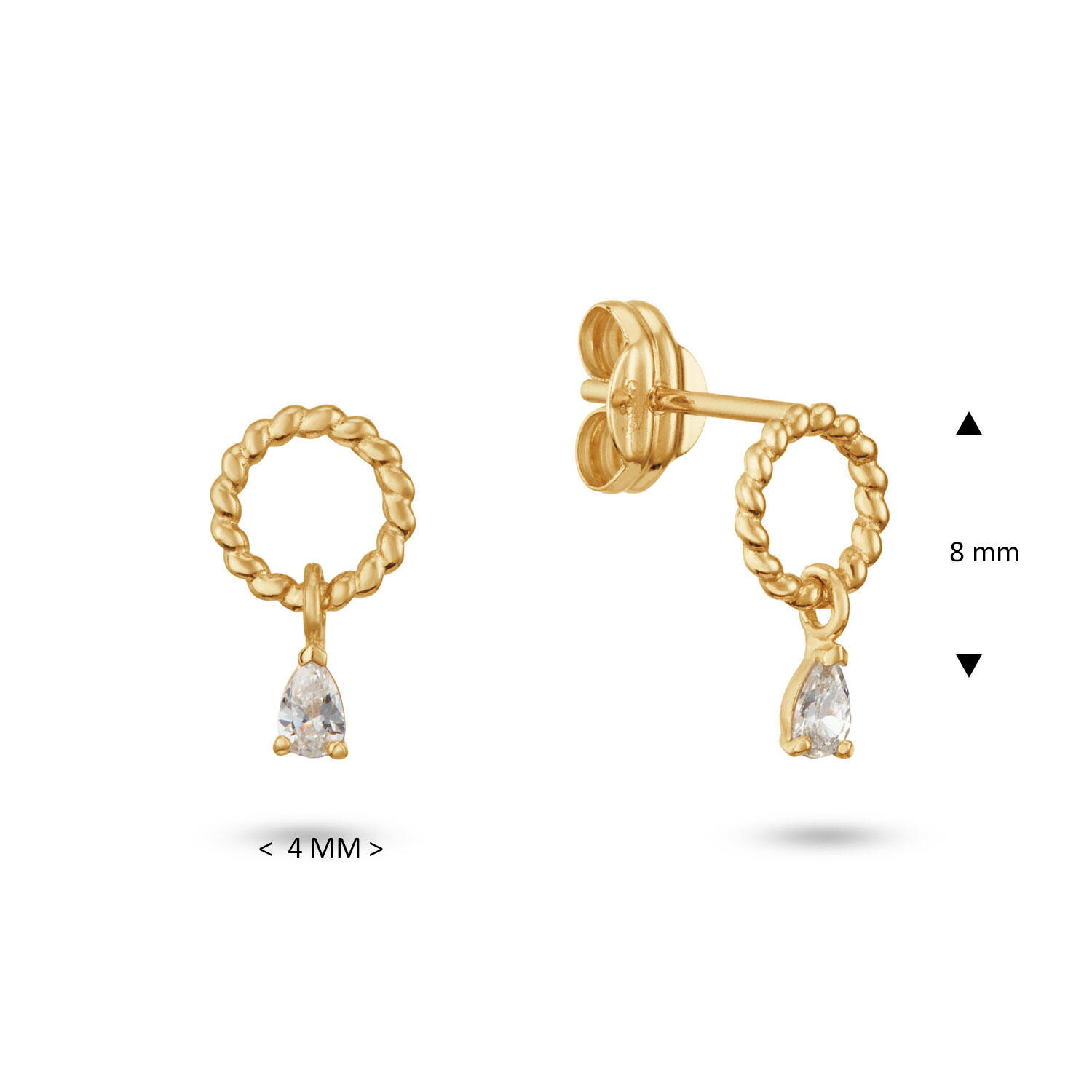  Oorstekers Zirkonia - 