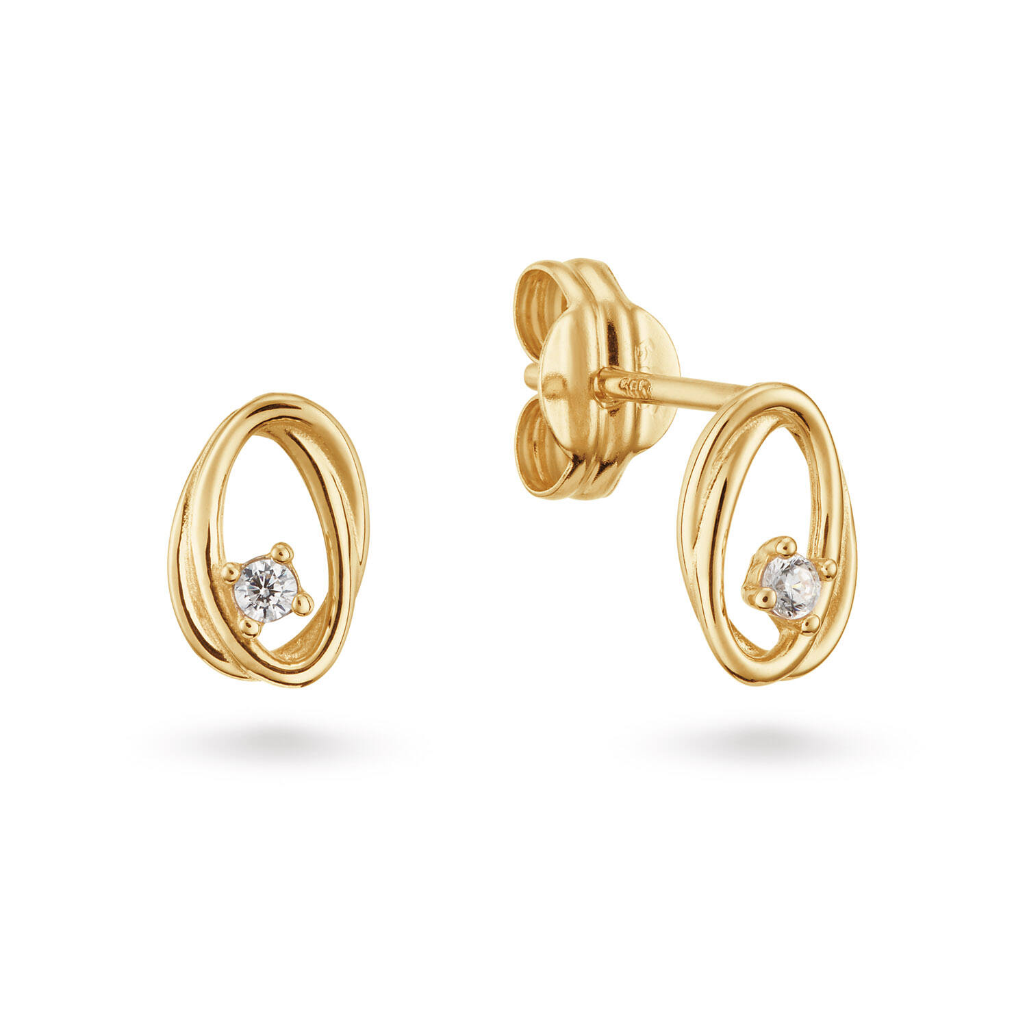  Ear studs - Oval Zirconia - 