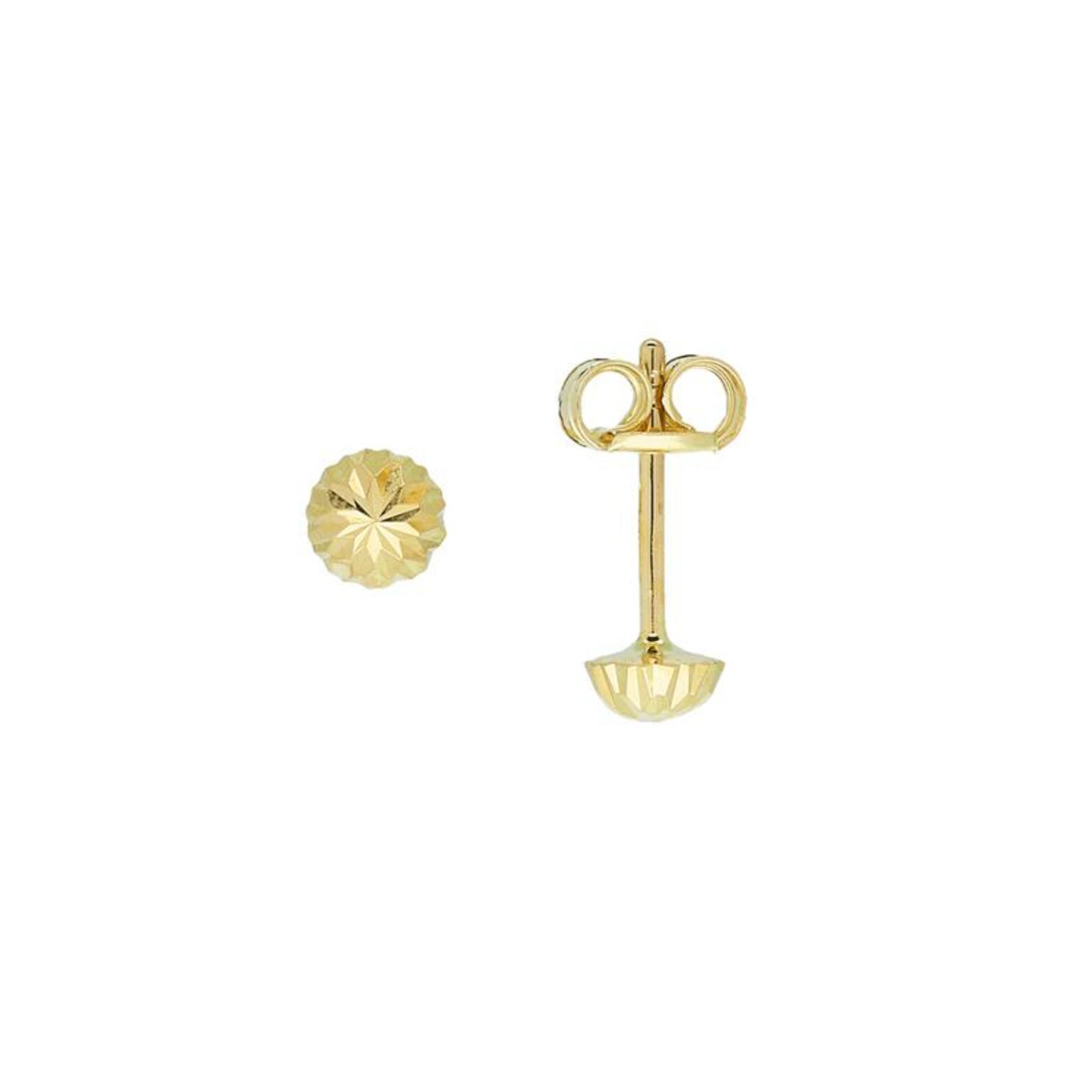  Boucles d'oreilles à puces - Globe - Ø 4mm