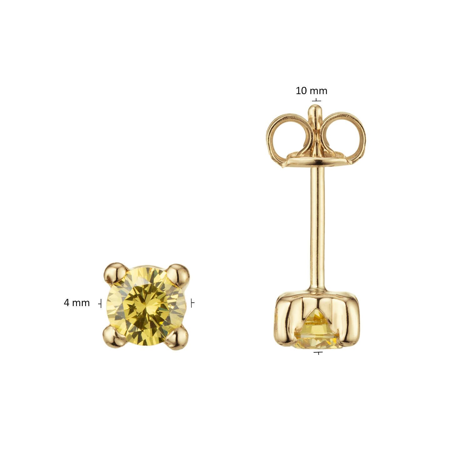  Ear studs Citrine - 