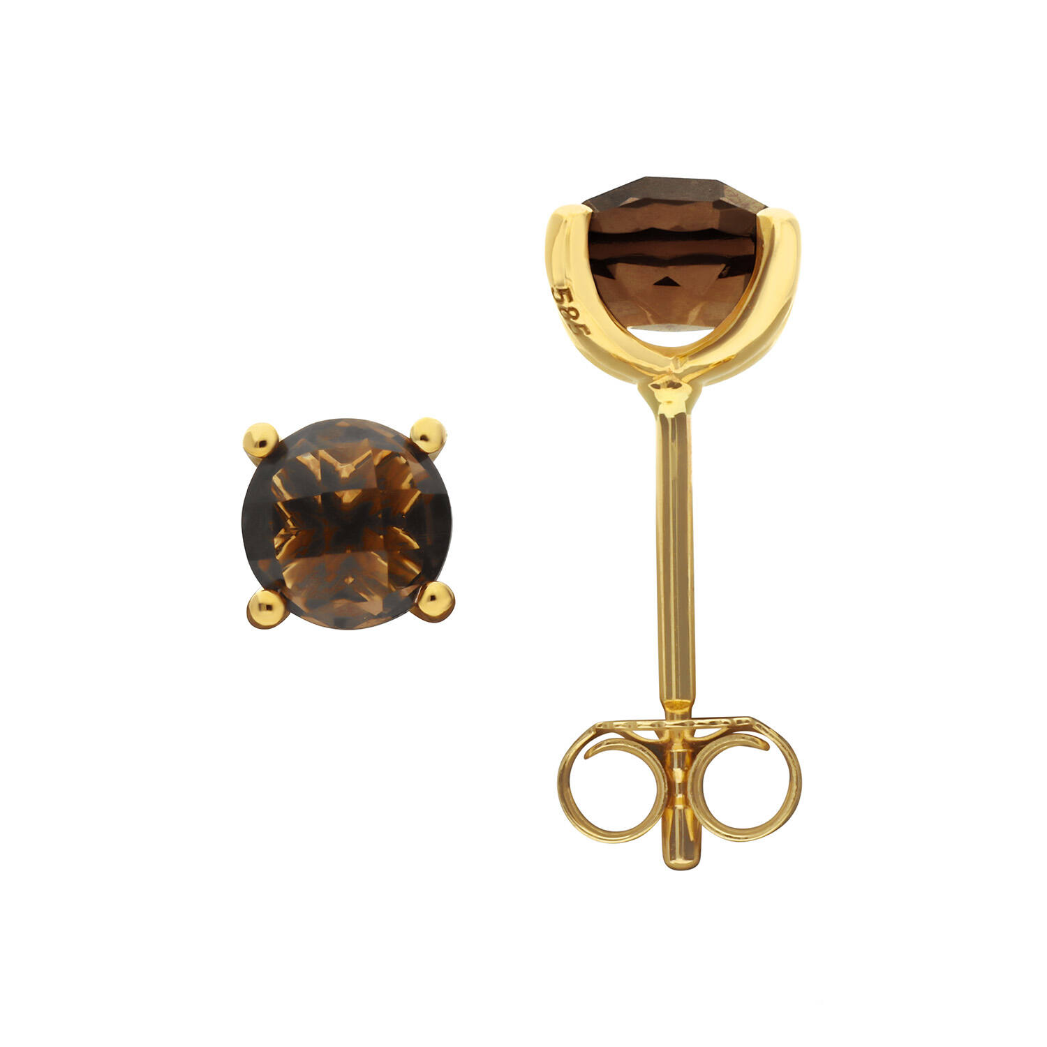  Elements of Love - Ohrstecker Rauchquarz - - Ø 6mm