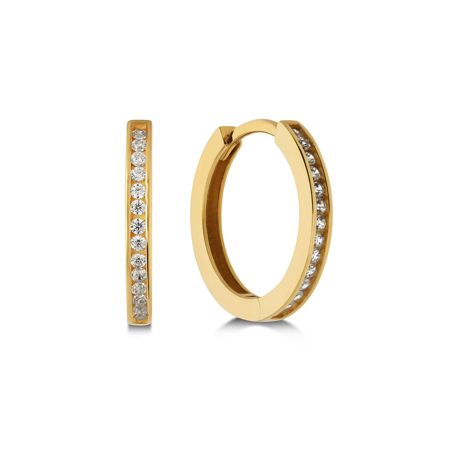  Earrings with folding clasp - Premium Hoops - Ø 10mm