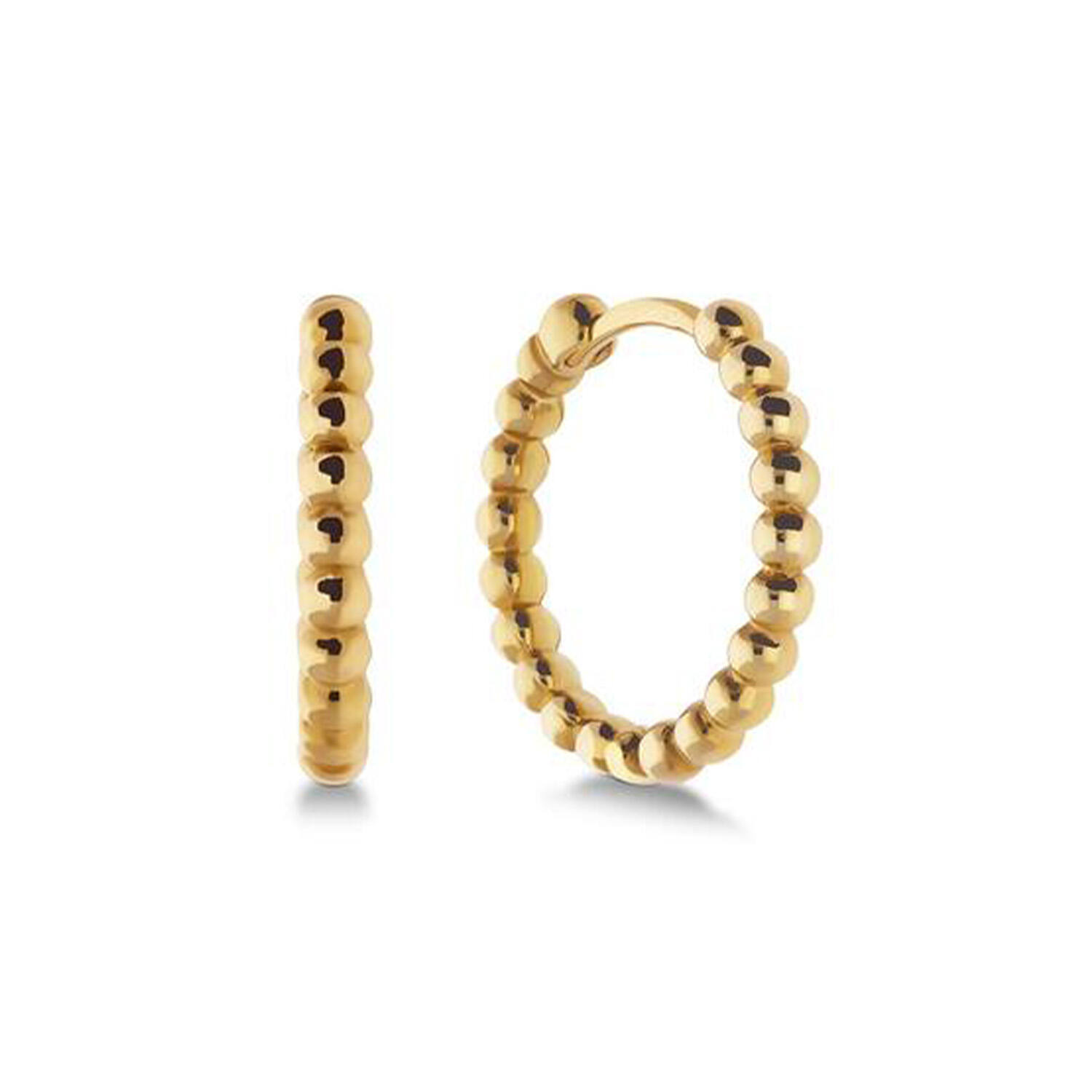  Earrings with folding clasp - Premium Hoops - Ø 20mm