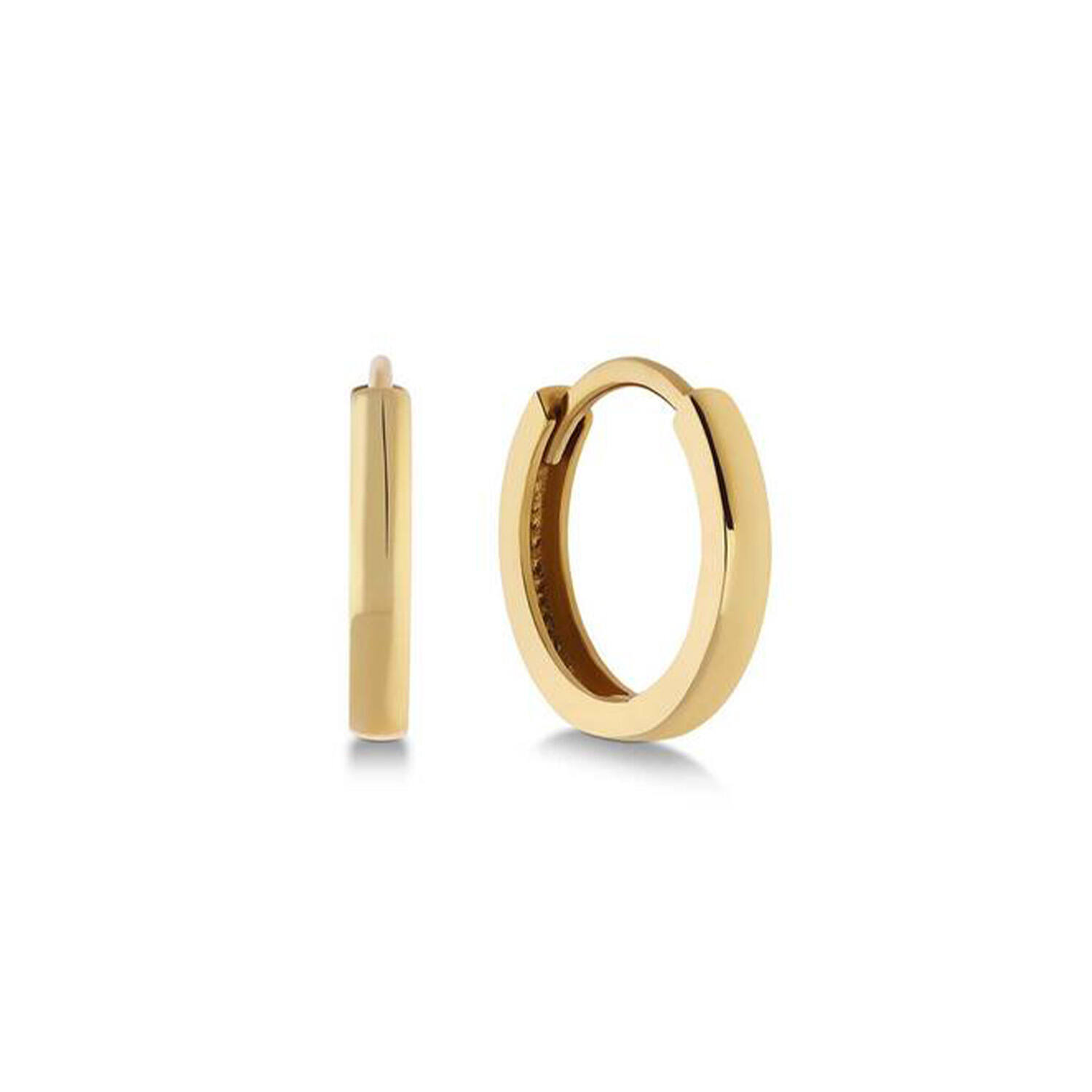  Earrings with folding clasp - Premium Hoops - Ø 6mm