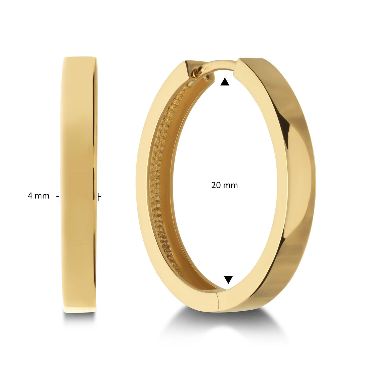  Ohrringe mit Clipverschluss - Premium Hoops - Ø 20mm