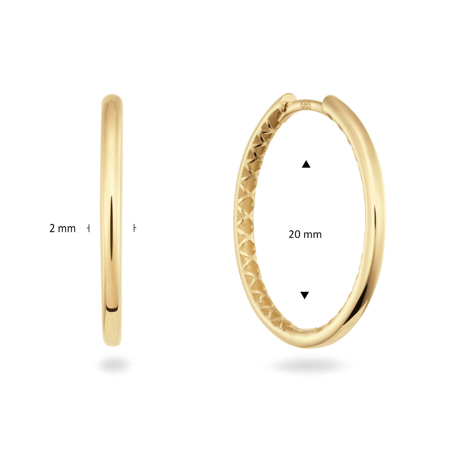  Earrings with folding clasp - Ø 20mm