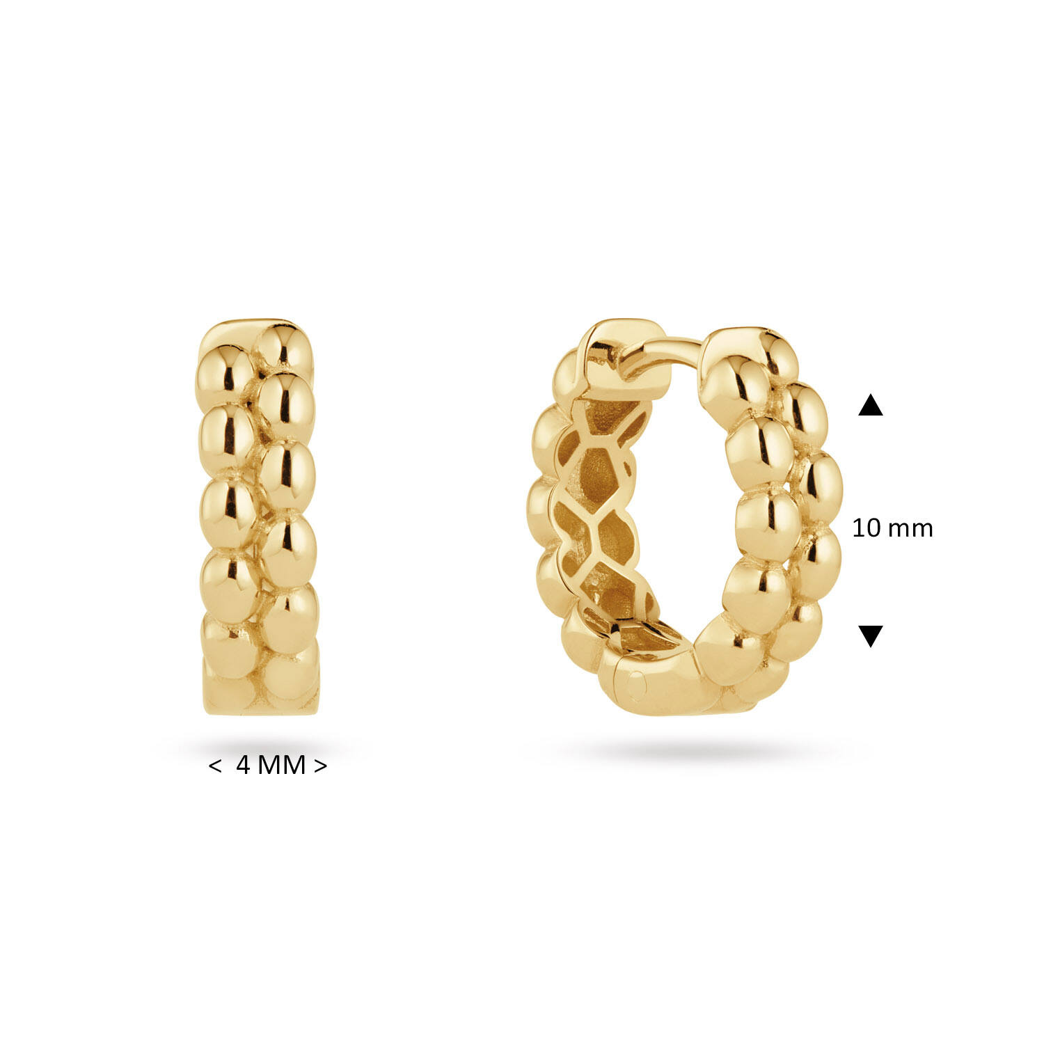  Klapoorringen - Premium Hoops - Rond - Ø 10mm