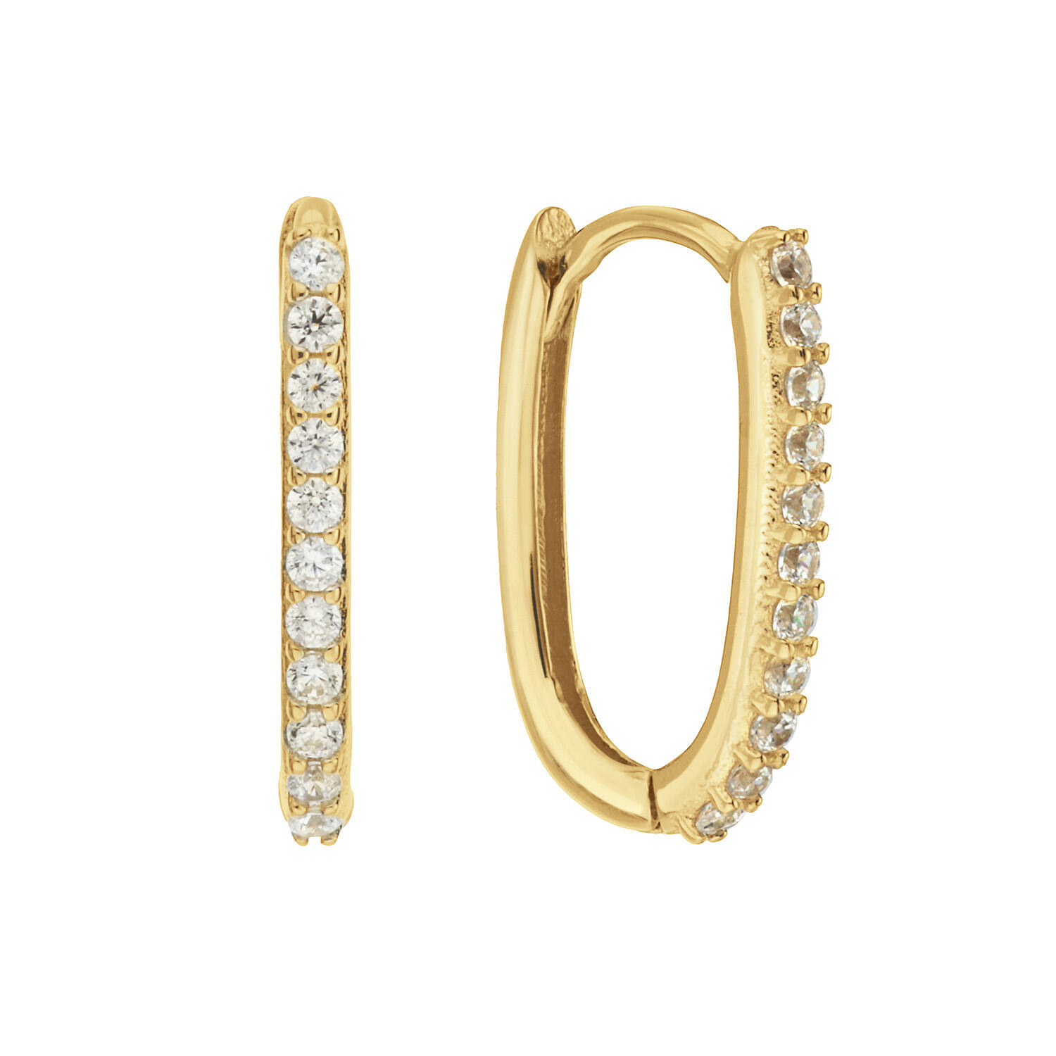  Earrings with folding clasp - Rectangle - Ø 14mm