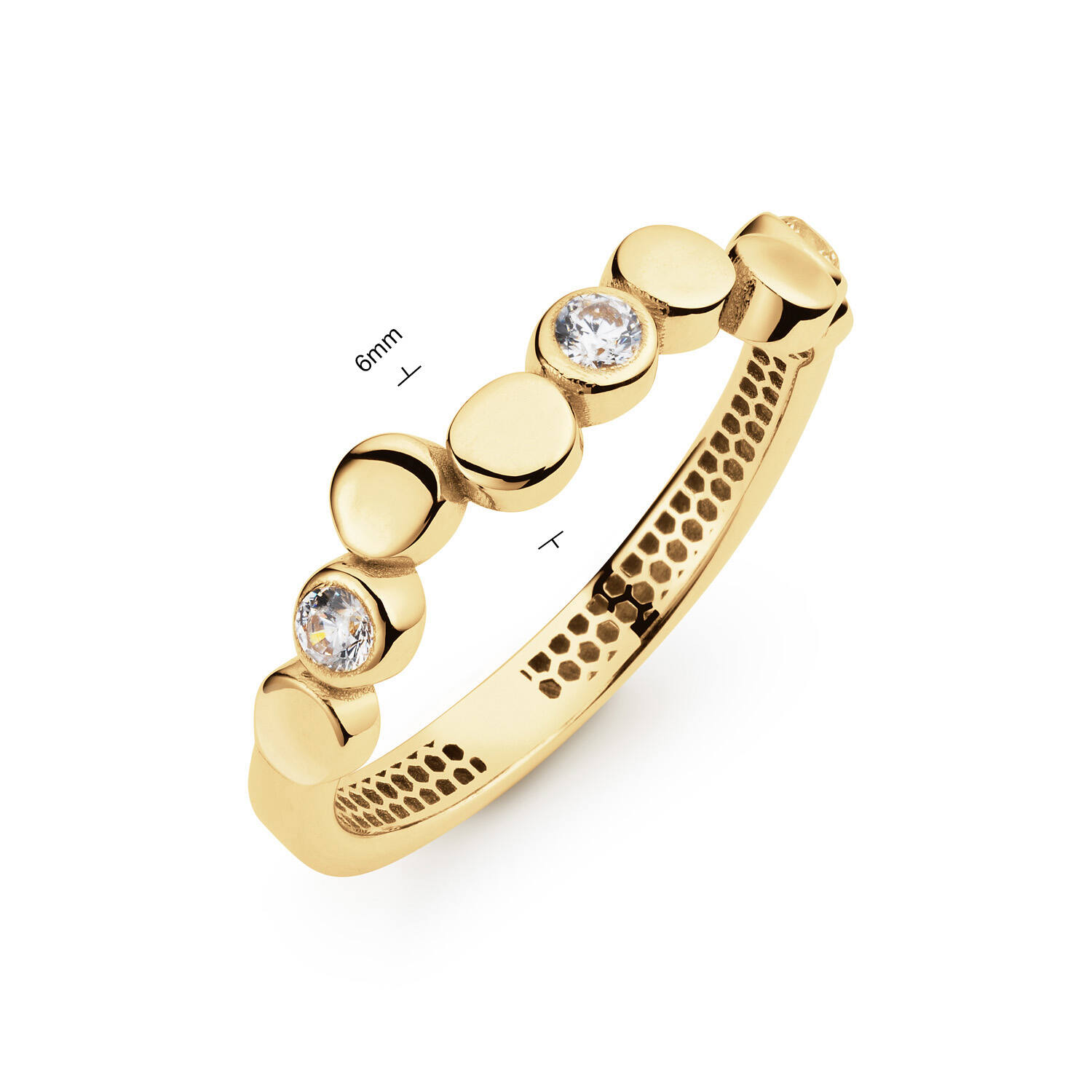  Rings with diamond - 6mm