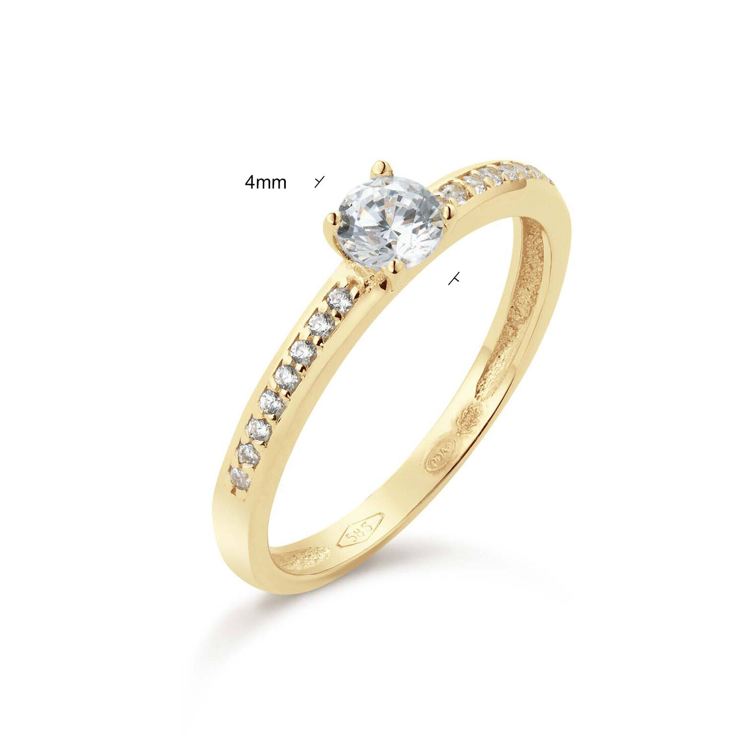  Ringe ohne Stein - 4mm