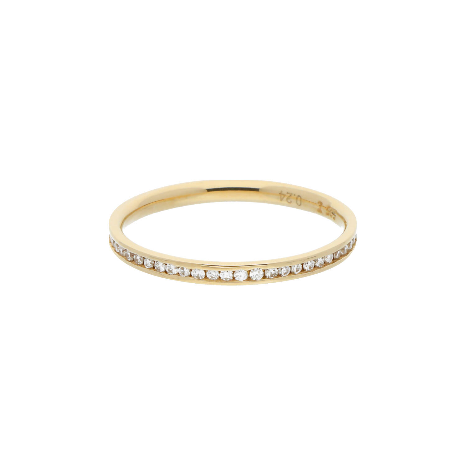  Ringe mit Diamant - 0.24ct - 2mm