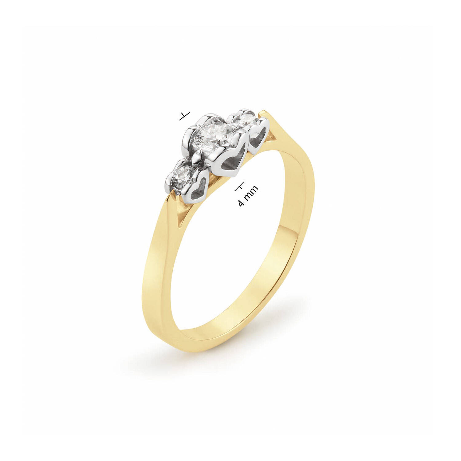  Ringe - Say Yes! - Herz - 0.09ct - 4mm