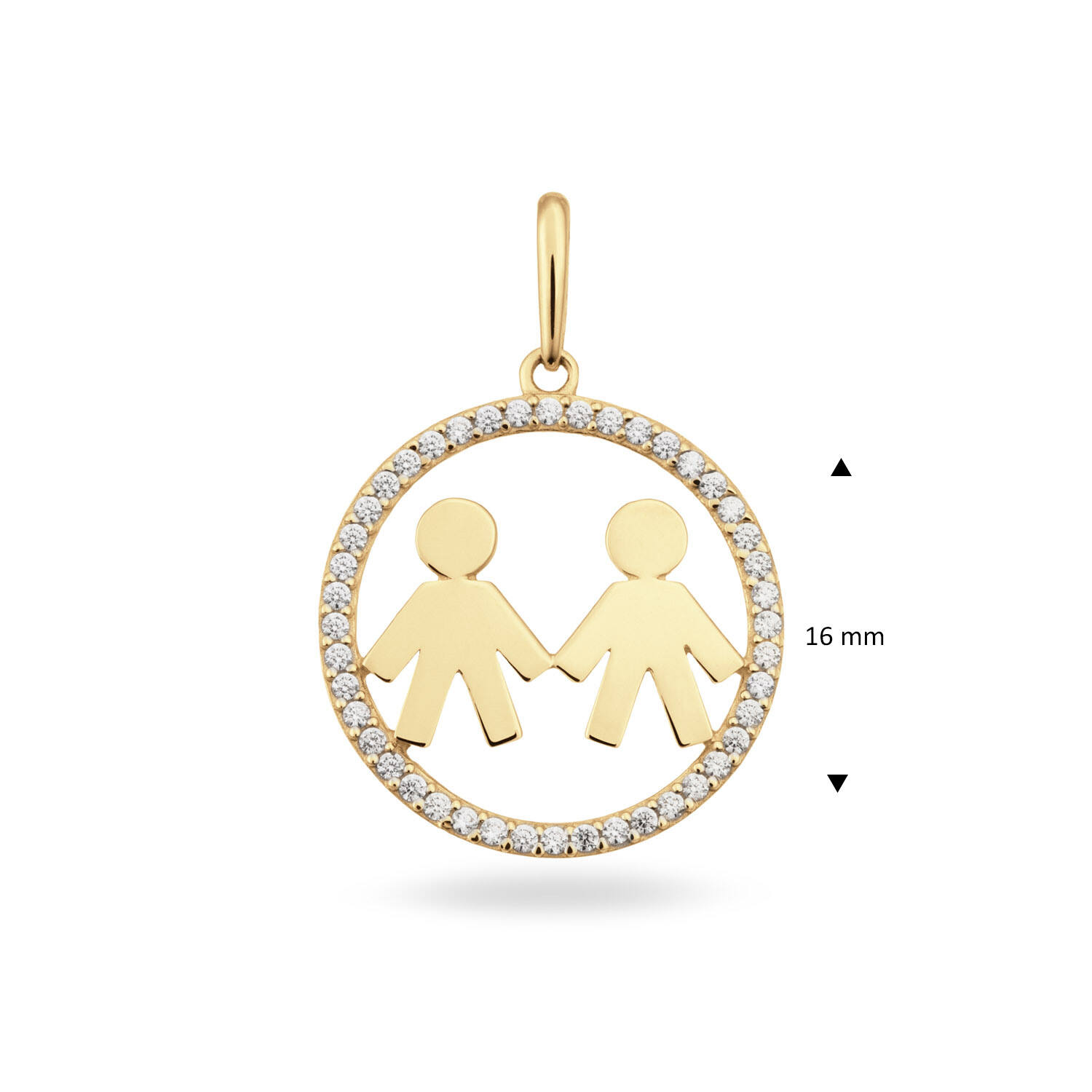  Pendentifs avec pierre - Jongen - 16mm