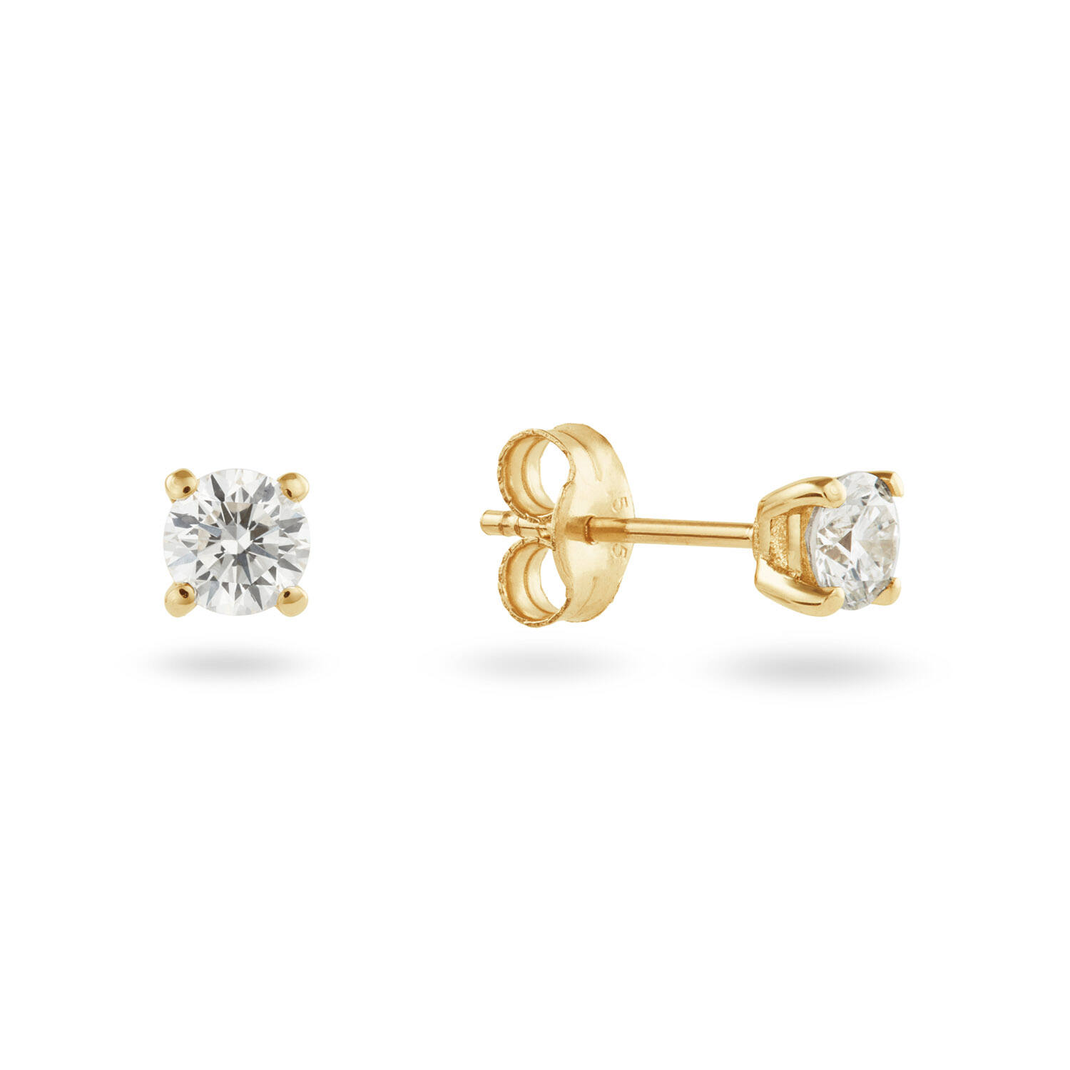  Oorstekers - Solitaire Moderne - 0.4ct