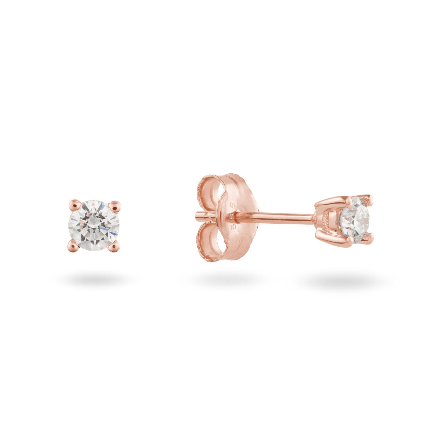  Ear studs - Solitaire Moderne - 0.2ct