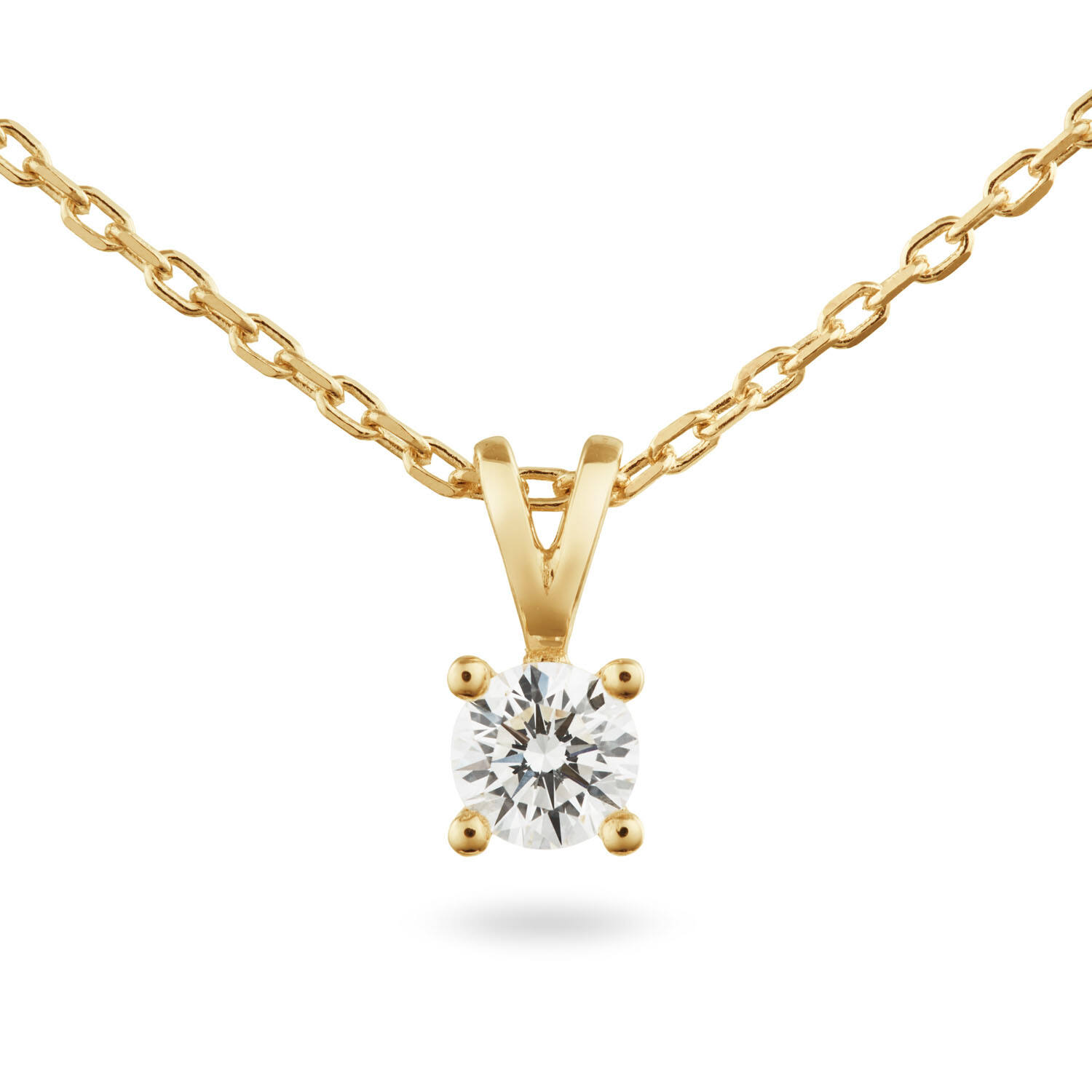  Kette - Solitaire Moderne - 0.3ct