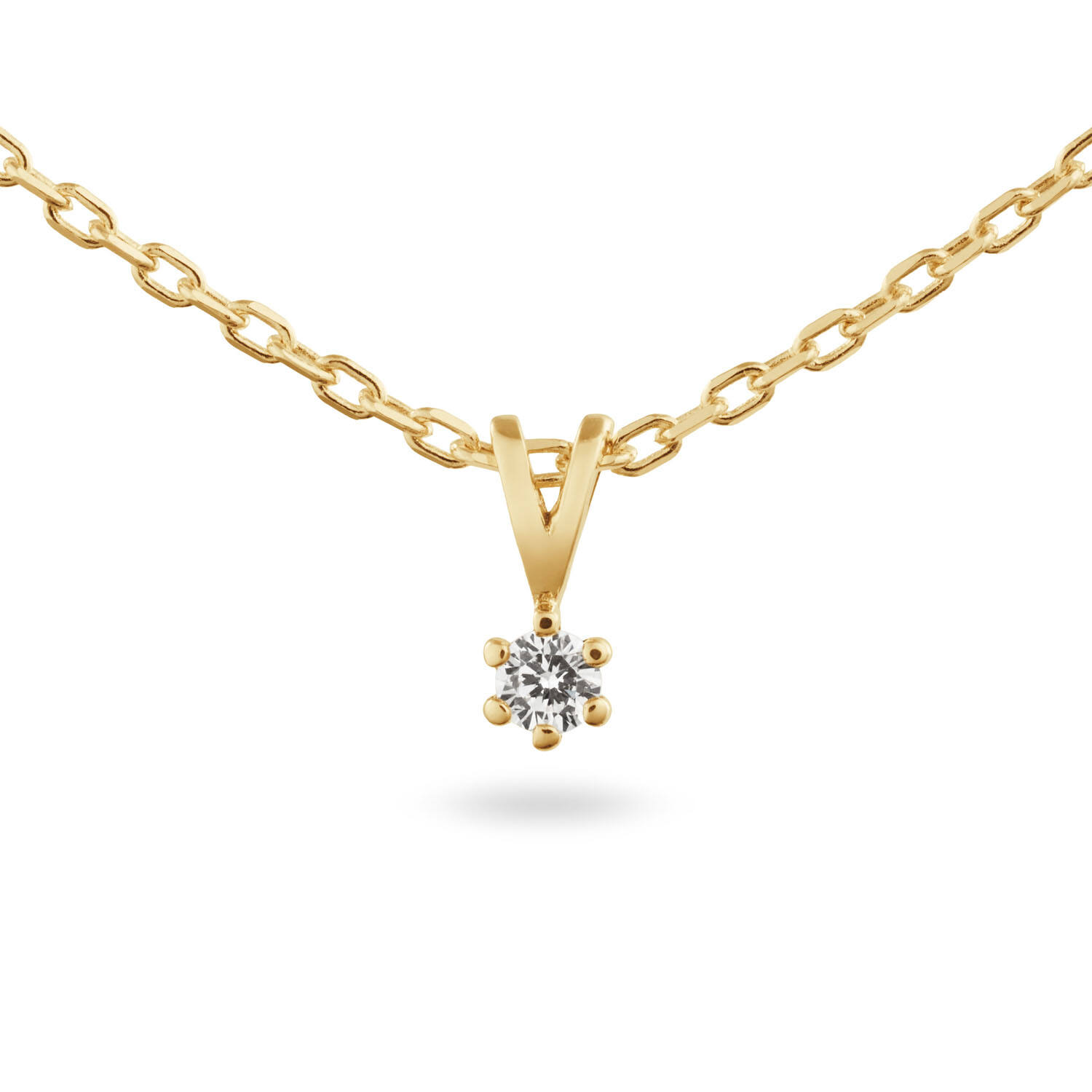  Collier - Solitaire Classique - 0.05ct