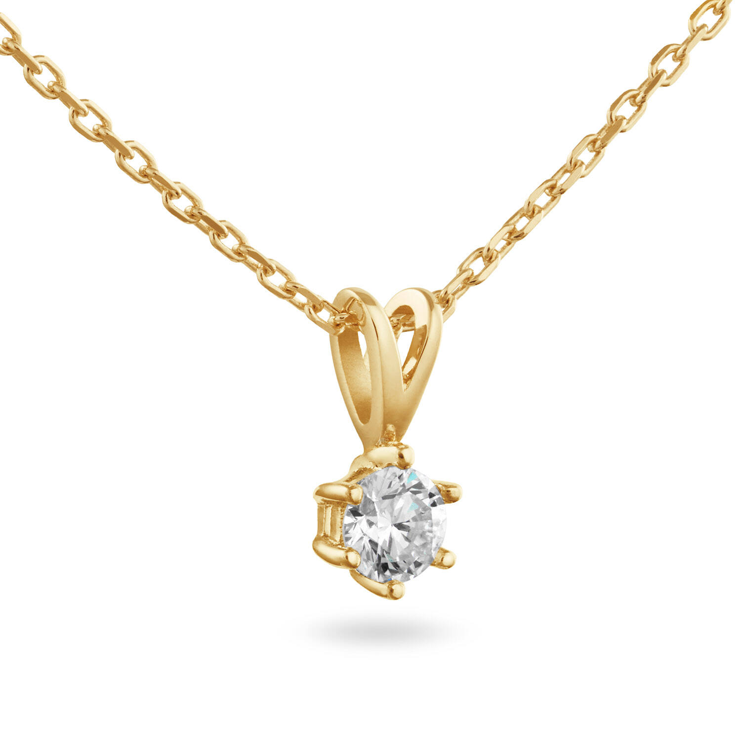  Kette - Solitaire Classique - 0.3ct