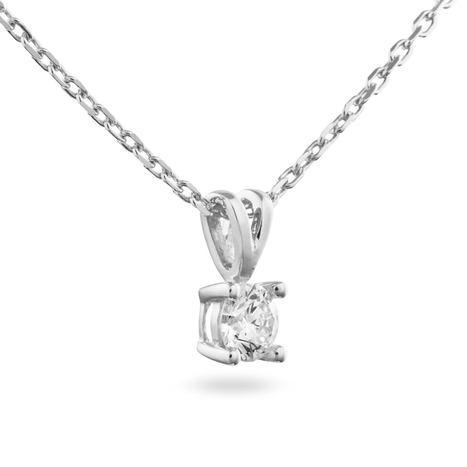  Collier - Solitaire Moderne - 0.5ct