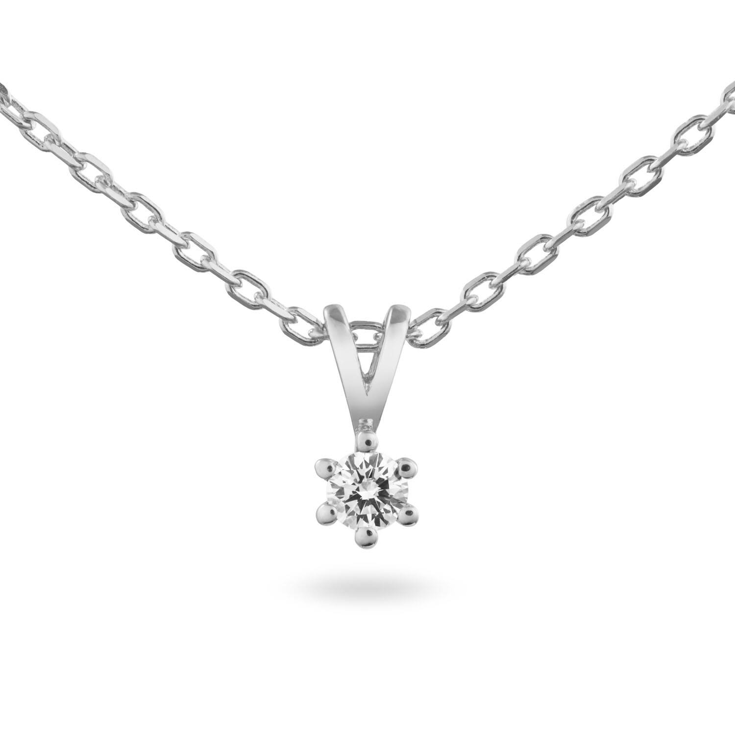  Necklace - Solitaire Classique - 0.1ct