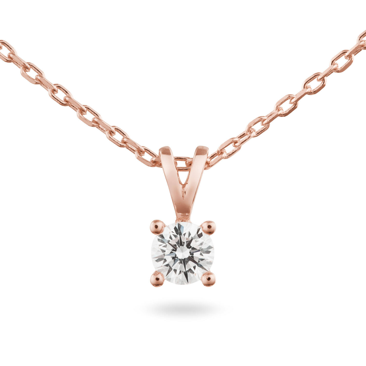 Collier - Solitaire Moderne - 0.3ct
