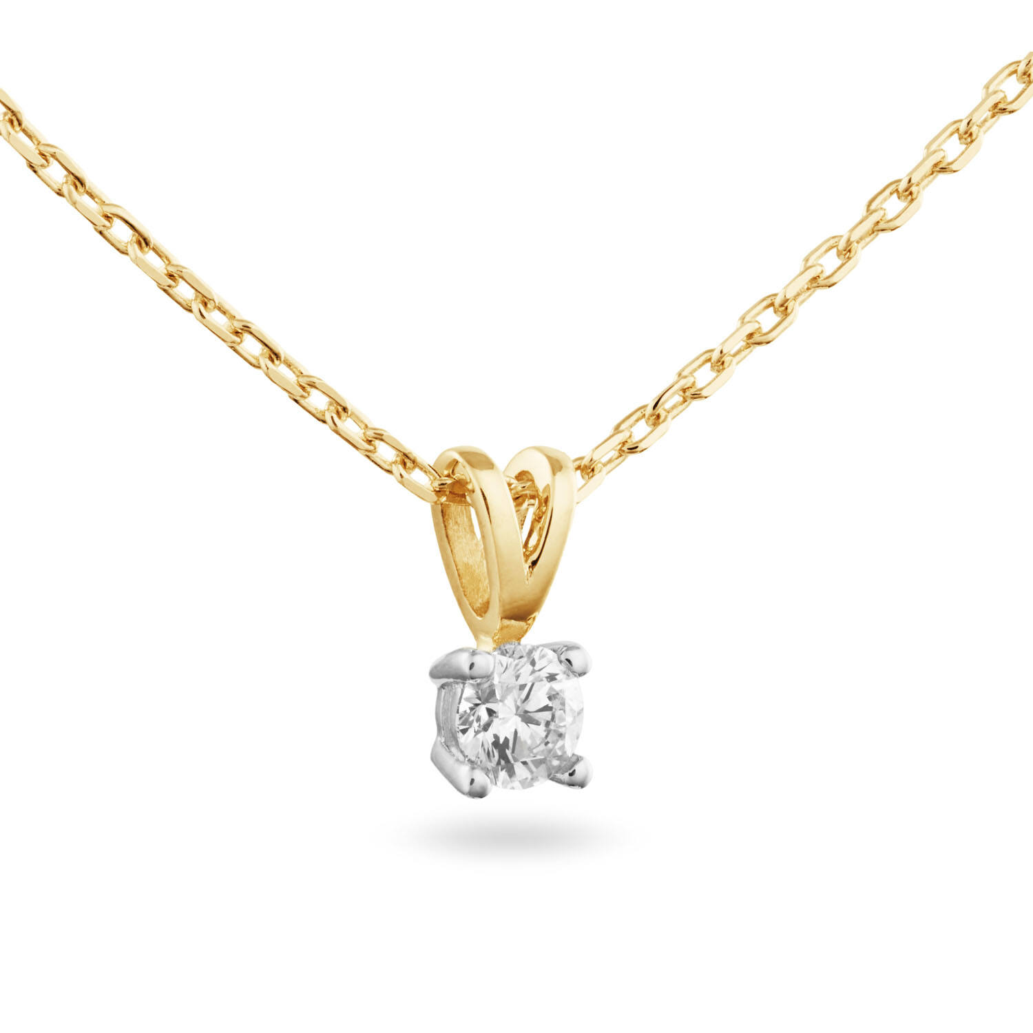 Necklace - Solitaire Moderne - 0.2ct