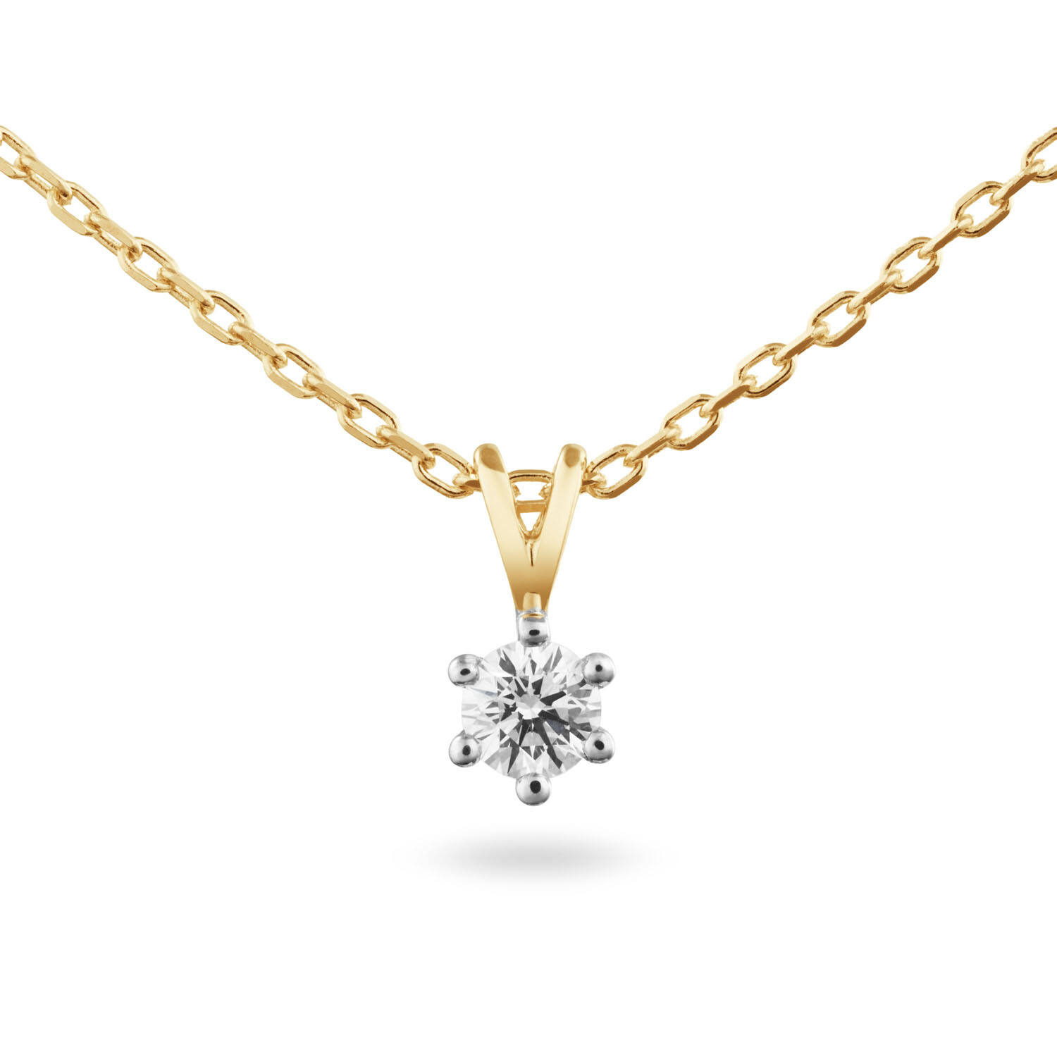 Collier - Solitaire Classique - 0.15ct
