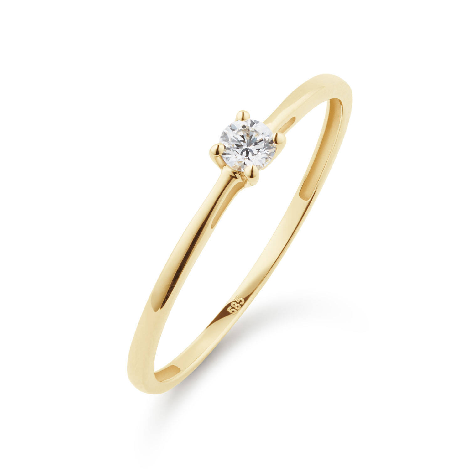  Rings - Solitaire Moderne - 0.1ct