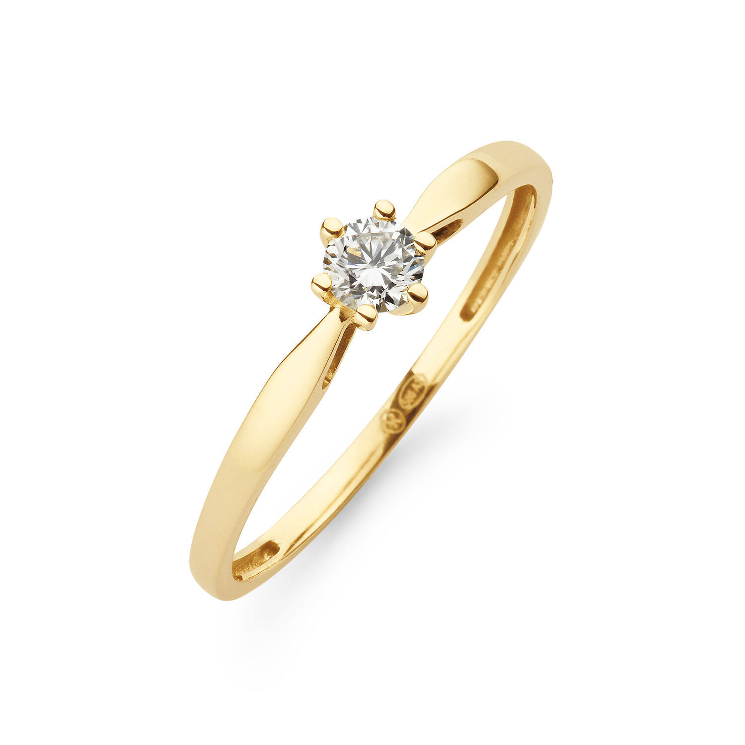  Bagues - Solitaire Classique - 0.2ct