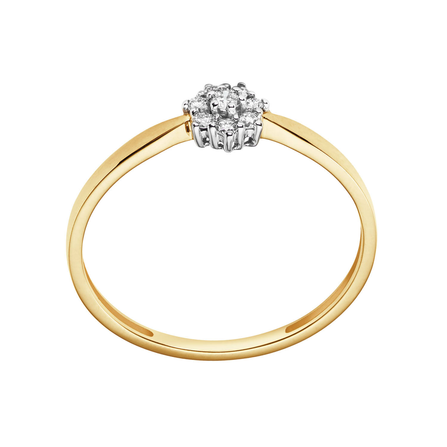  Ringe mit Stein - Rosette - 0.09ct