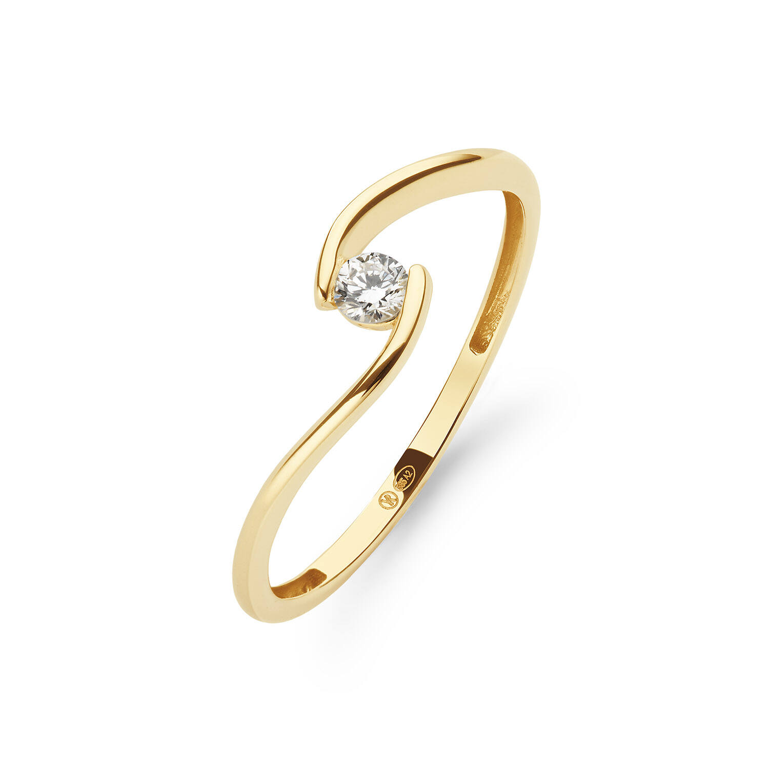  Ringe mit Stein - Infini - 0.1ct
